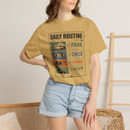 Daily Routine Park Check Charge Roam - T-Shirt