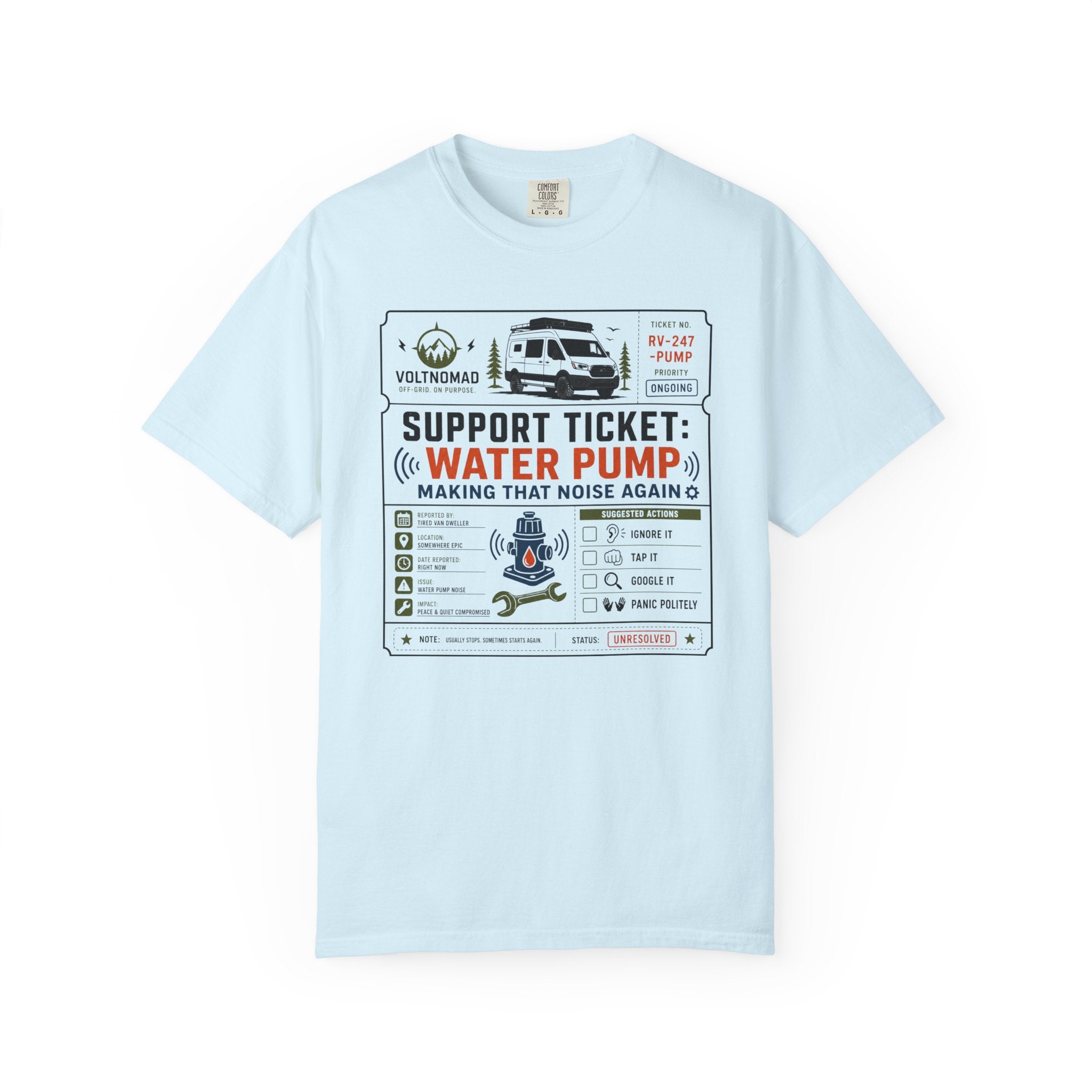 Support Ticket Water Pump Making That Noise Again - T-Shirt