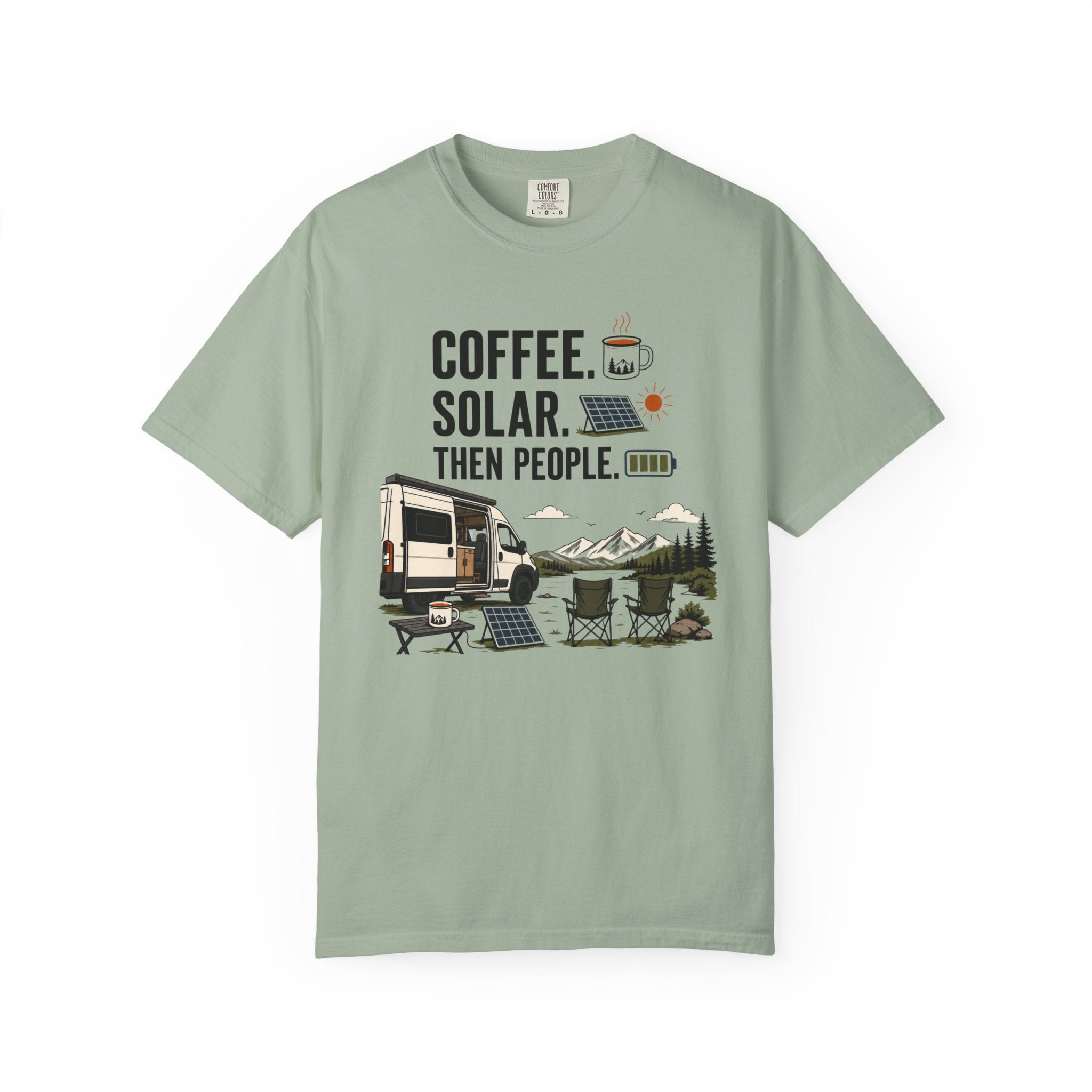 Coffee Solar Then People - T-Shirt