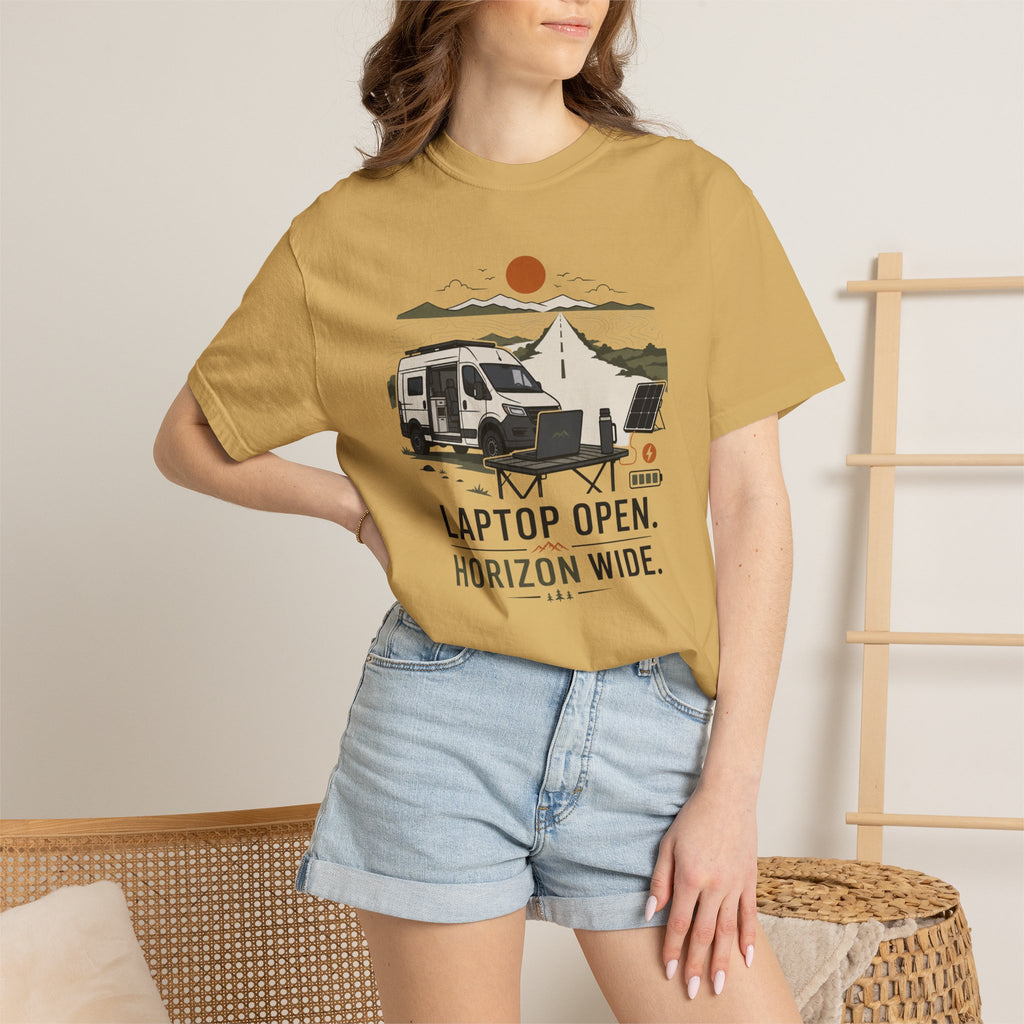 Laptop Open Horizon Wide - T-Shirt