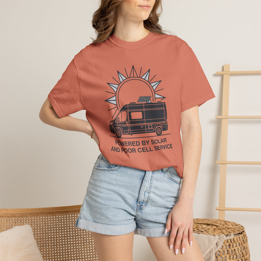 Powered By Solar And Poor Cell Service - T-Shirt