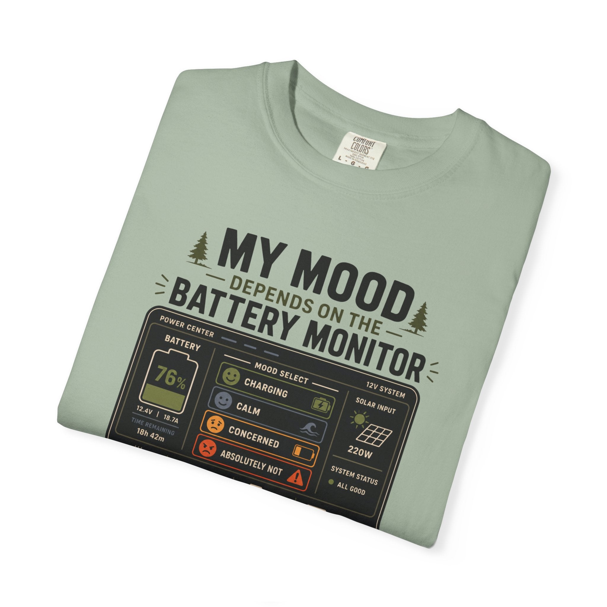 My Mood Depends On The Battery Monitor - T-Shirt