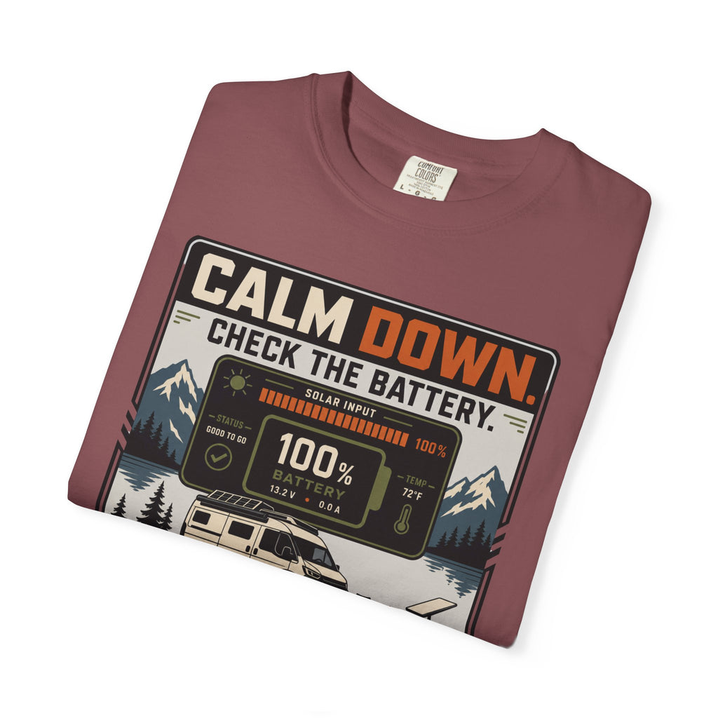 Calm Down Check The Battery - T-Shirt