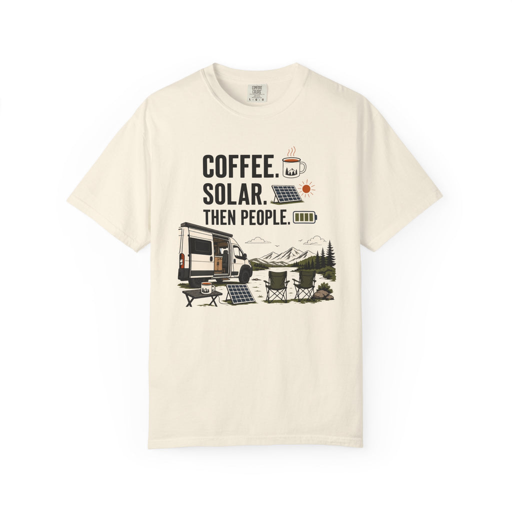 Coffee Solar Then People - T-Shirt