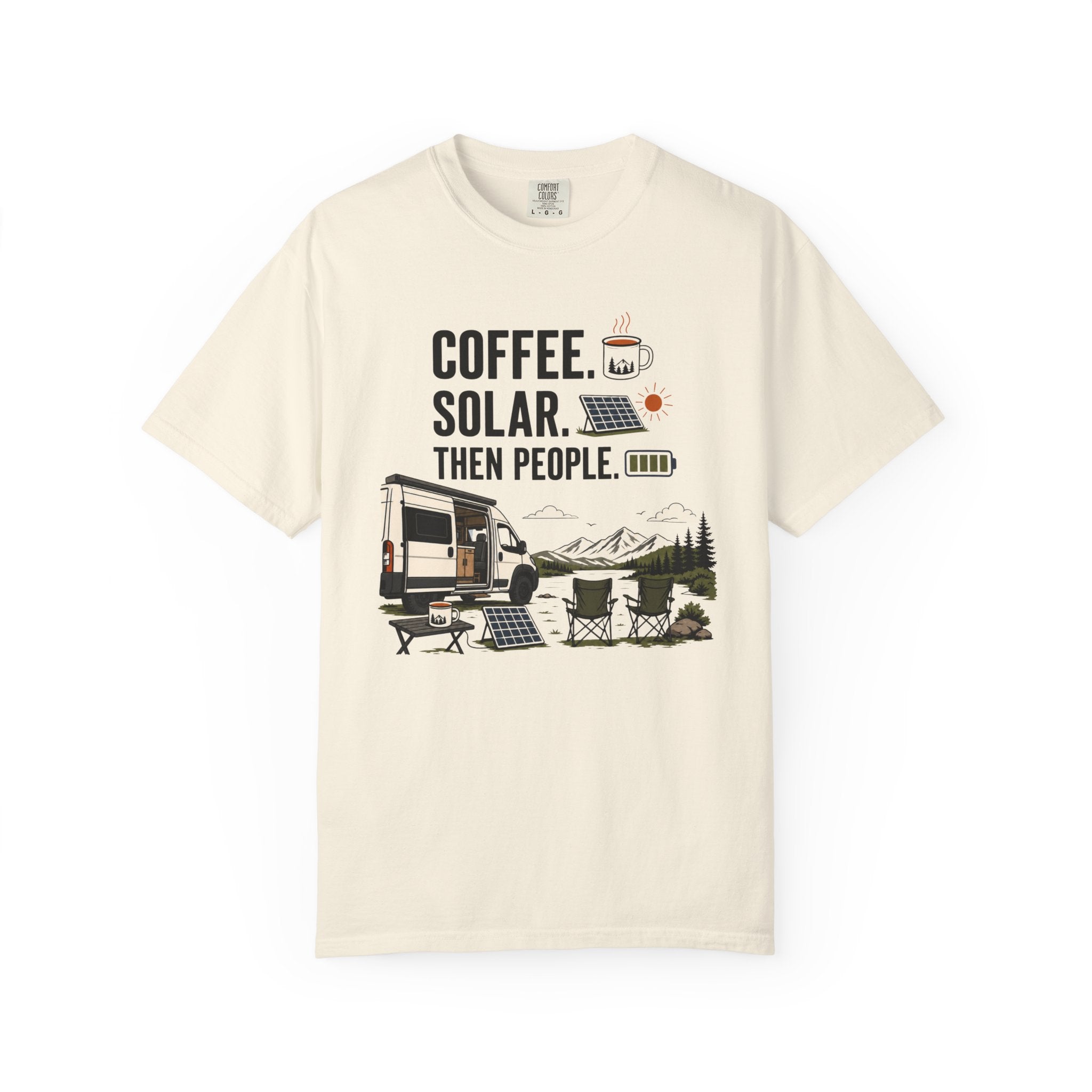 Coffee Solar Then People - T-Shirt
