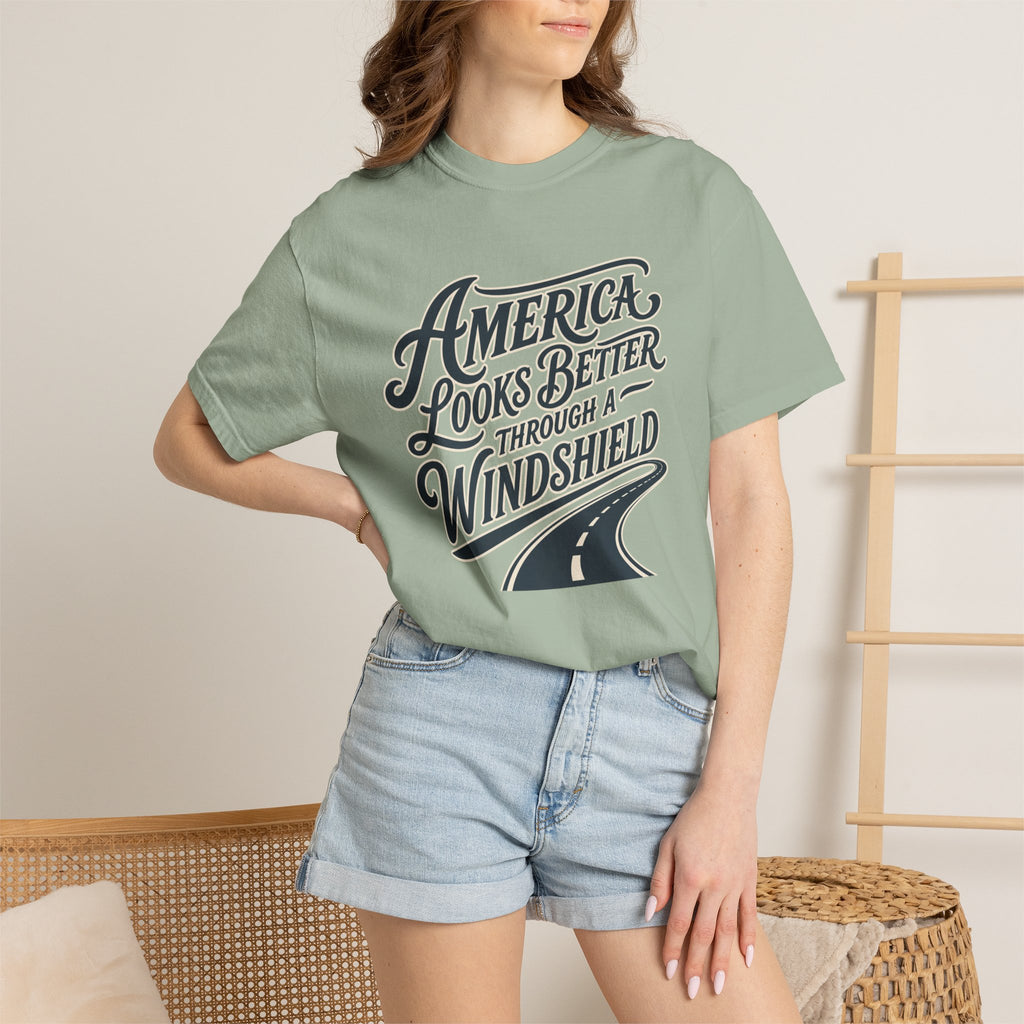 America Looks Better Through A Windshield - T-Shirt