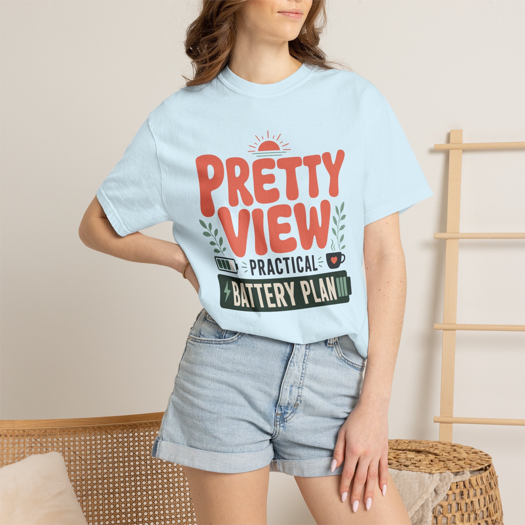 Pretty View Practical Battery Plan - T-Shirt