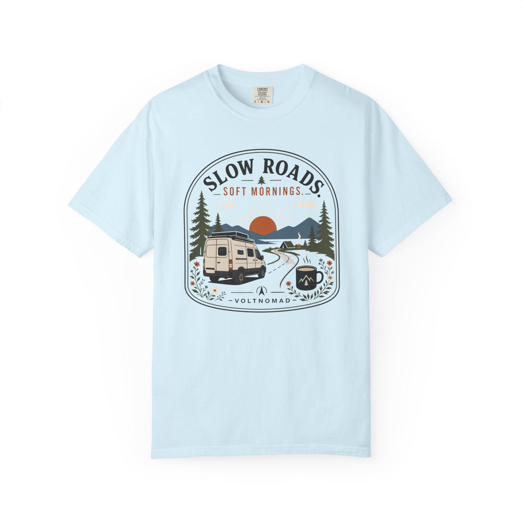 Slow Roads Soft Mornings - T-Shirt