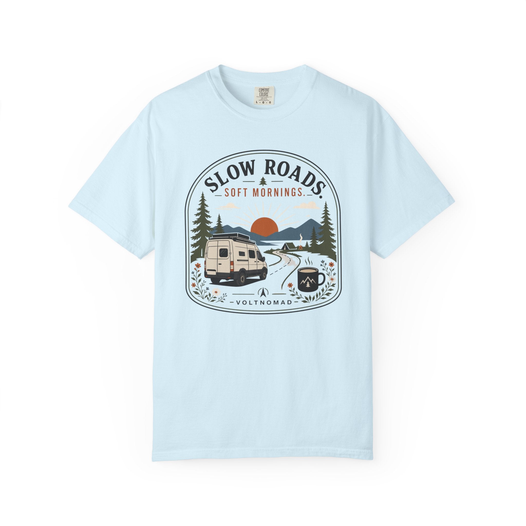 Slow Roads Soft Mornings - T-Shirt