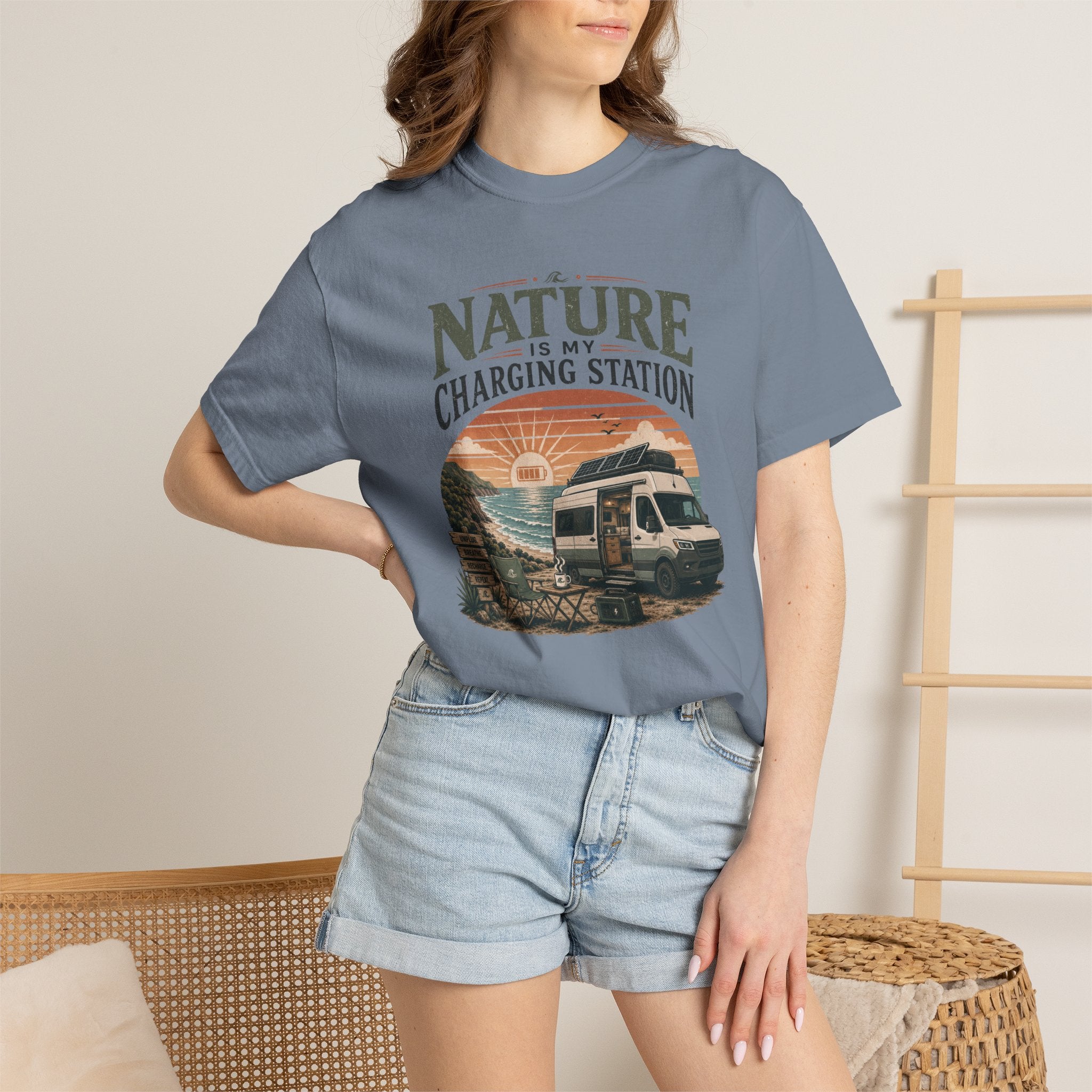 Nature Is My Charging Station - T-Shirt