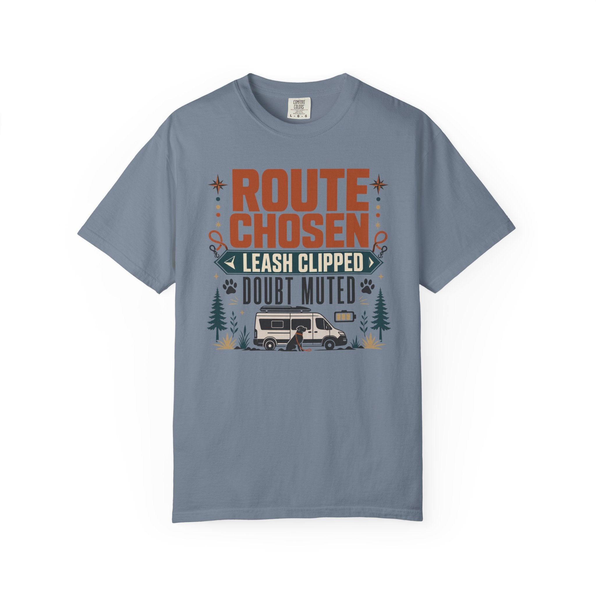 Route Chosen Leash Clipped Doubt Muted - T-Shirt