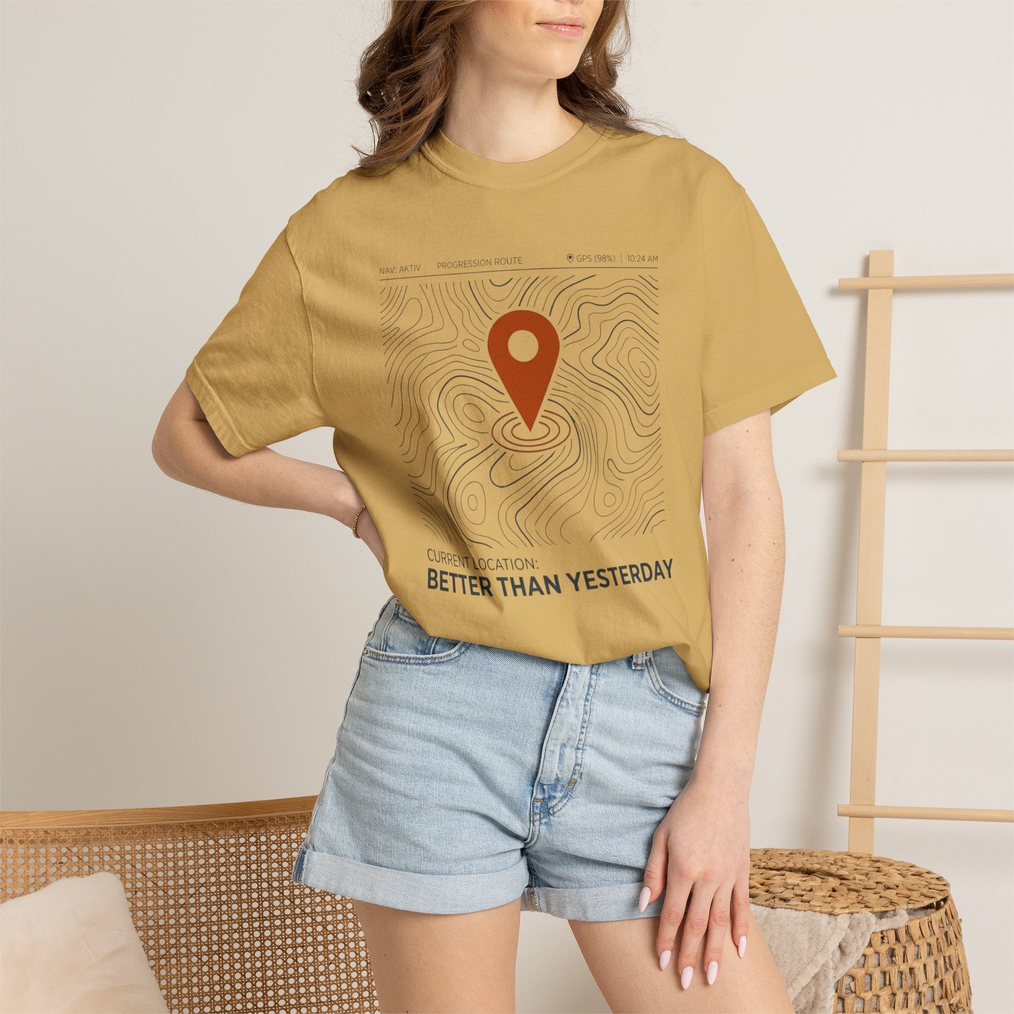 Current Location Better Than Yesterday - T-Shirt