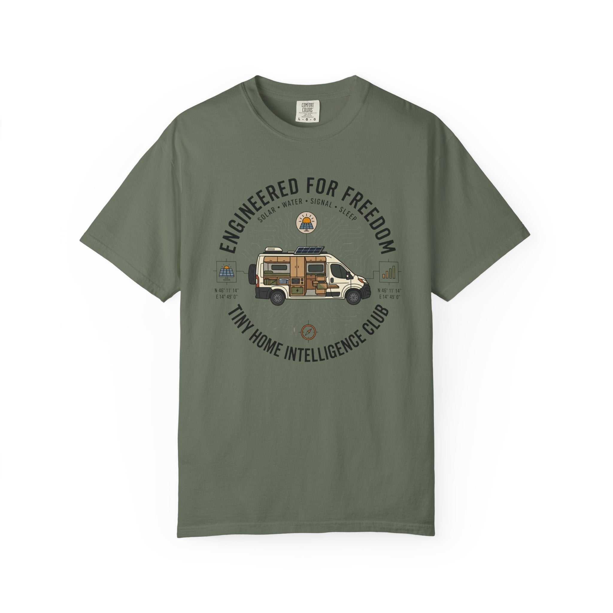 Engineered For Freedom Tiny Home Intelligence Club - T-Shirt
