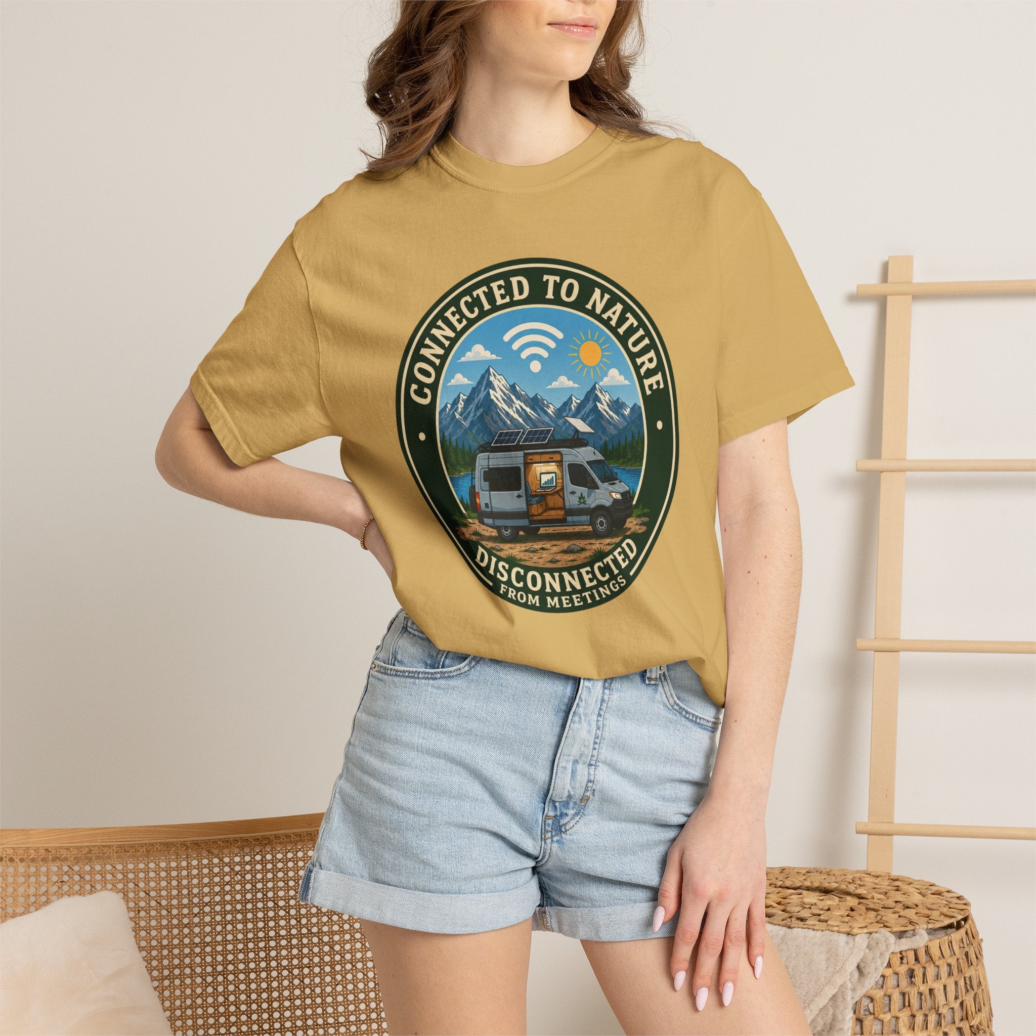 Connected To Nature Disconnected From Meetings - T-Shirt