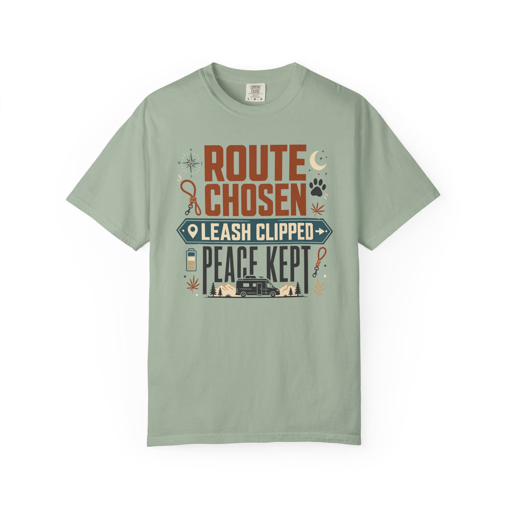 Route Chosen Leash Clipped Peace Kept - T-Shirt