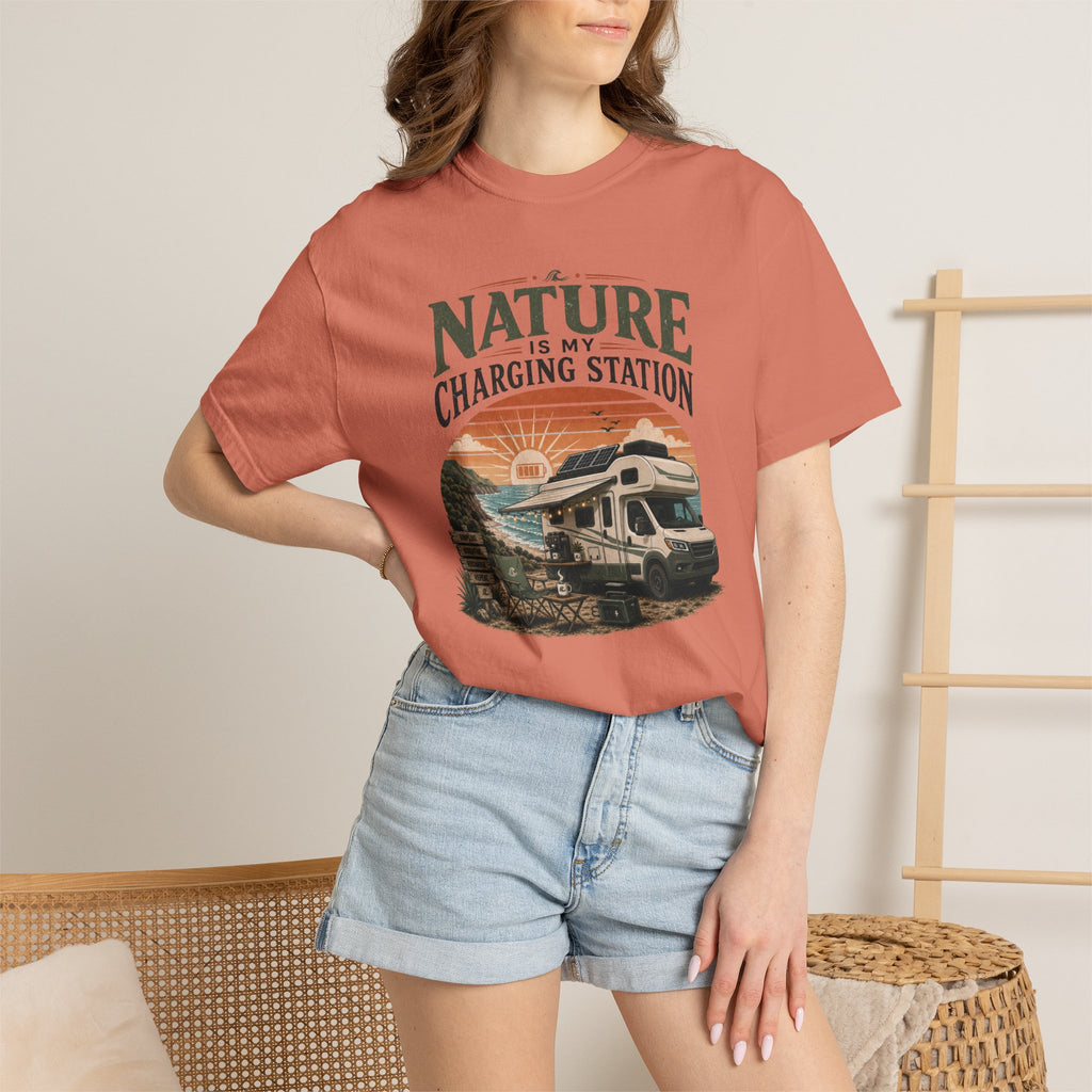 Nature Is My Charging Station - T-Shirt
