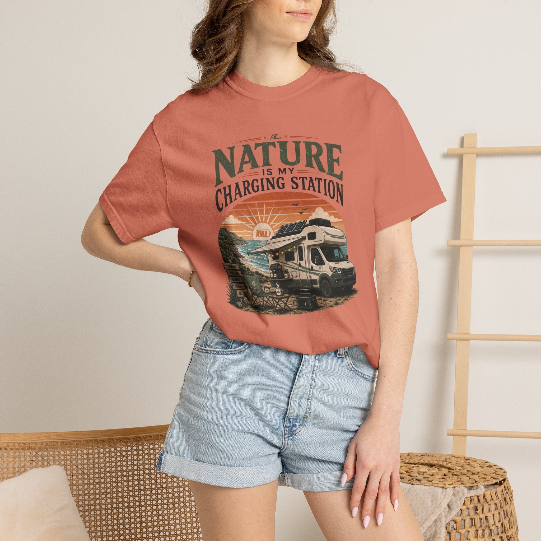Nature Is My Charging Station - T-Shirt