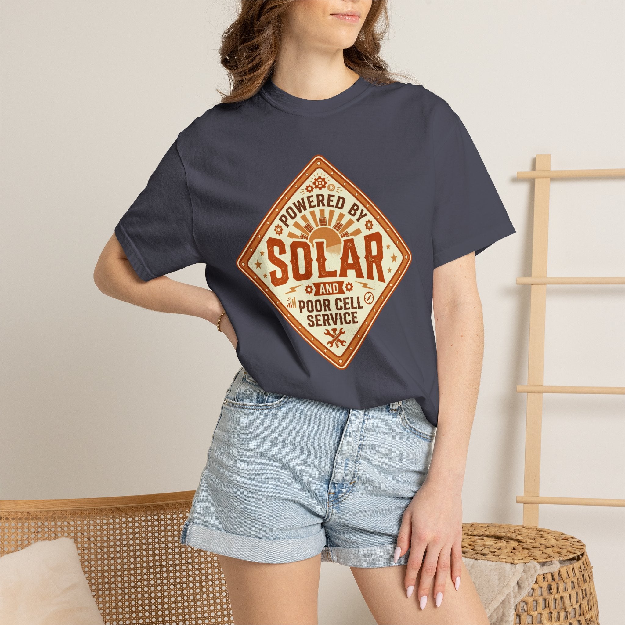 Powered By Solar And Poor Cell Service - T-Shirt
