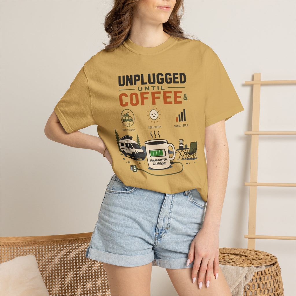 Unplugged Until Coffee - T-Shirt
