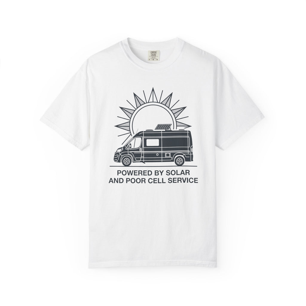 Powered By Solar And Poor Cell Service - T-Shirt