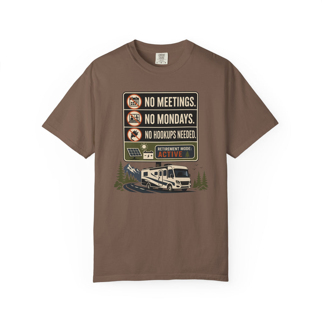 No Meetings No Mondays No Hookups Needed - T-Shirt