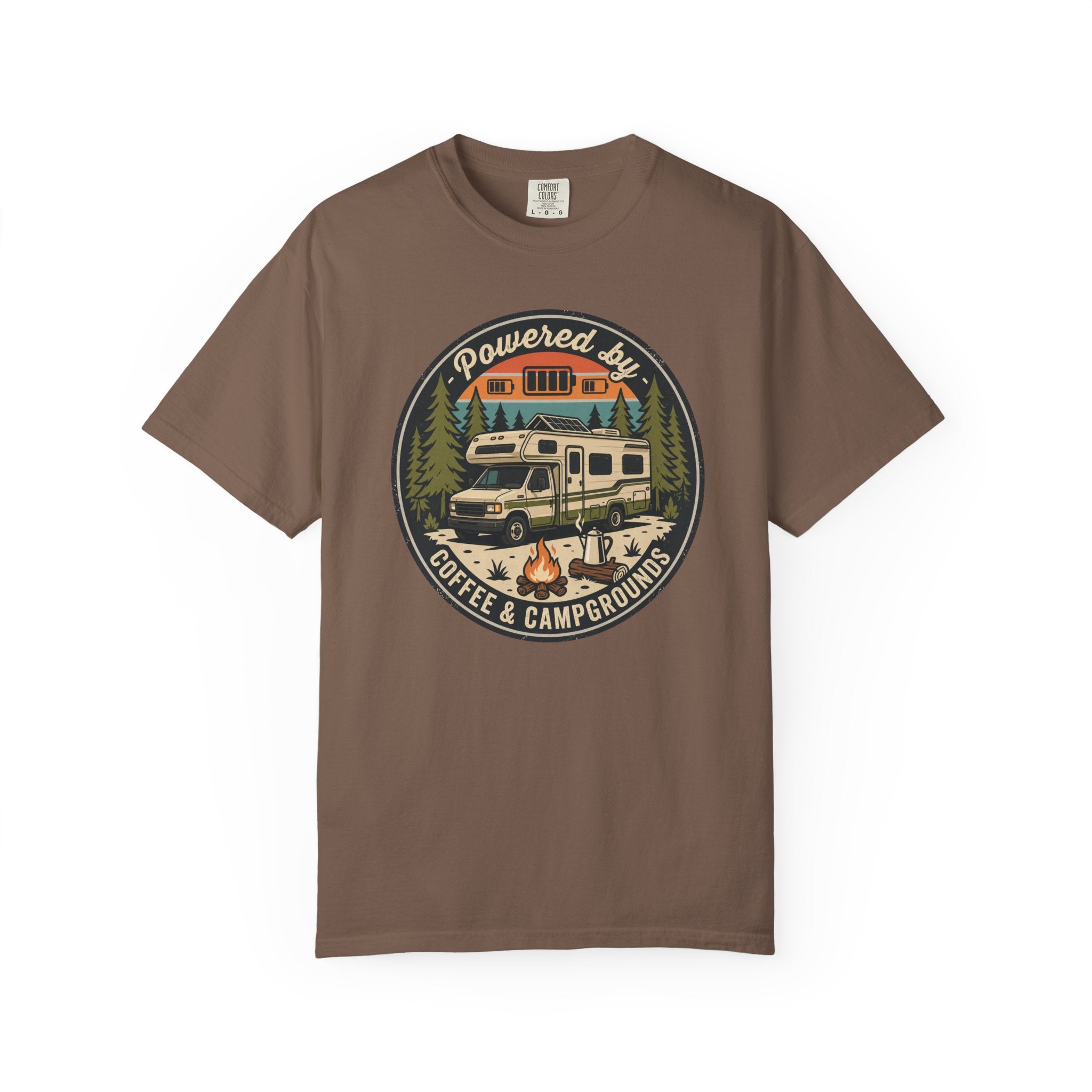 Powered By Coffee and Campgrounds - T-Shirt
