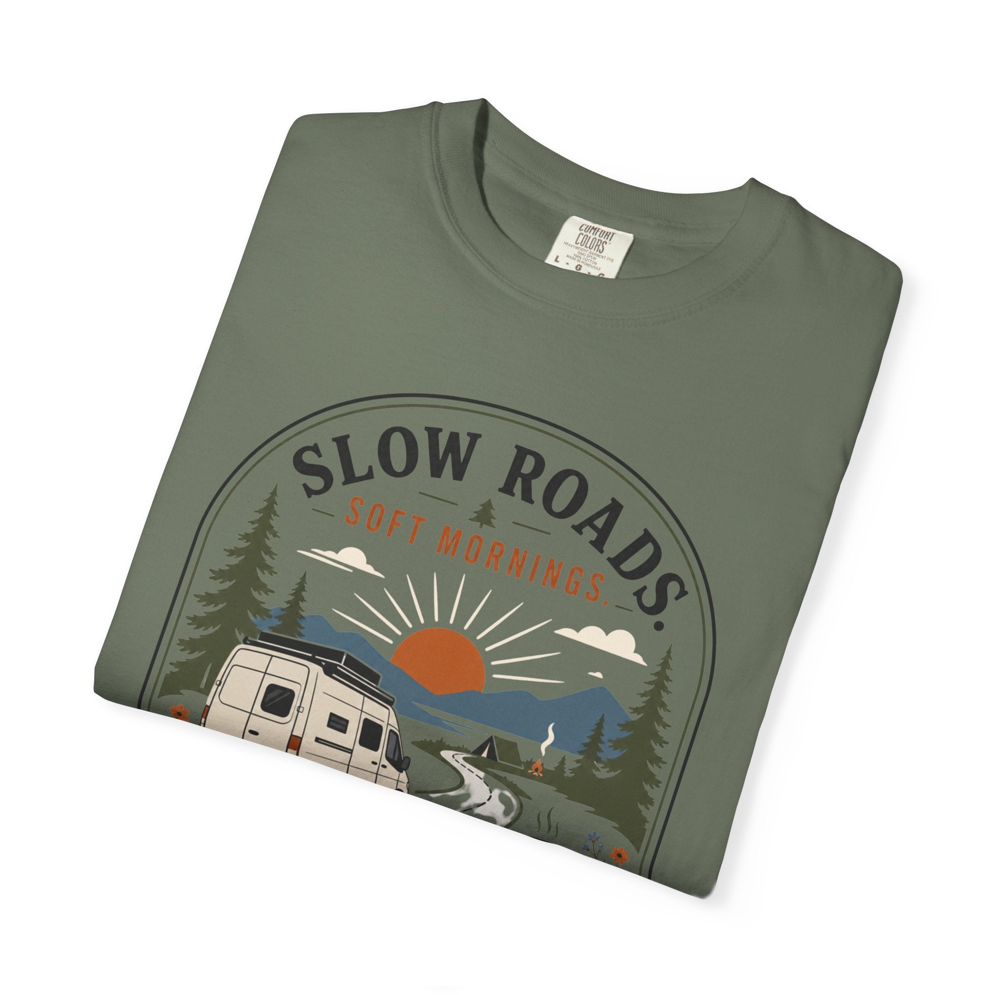 Slow Roads Soft Mornings - T-Shirt