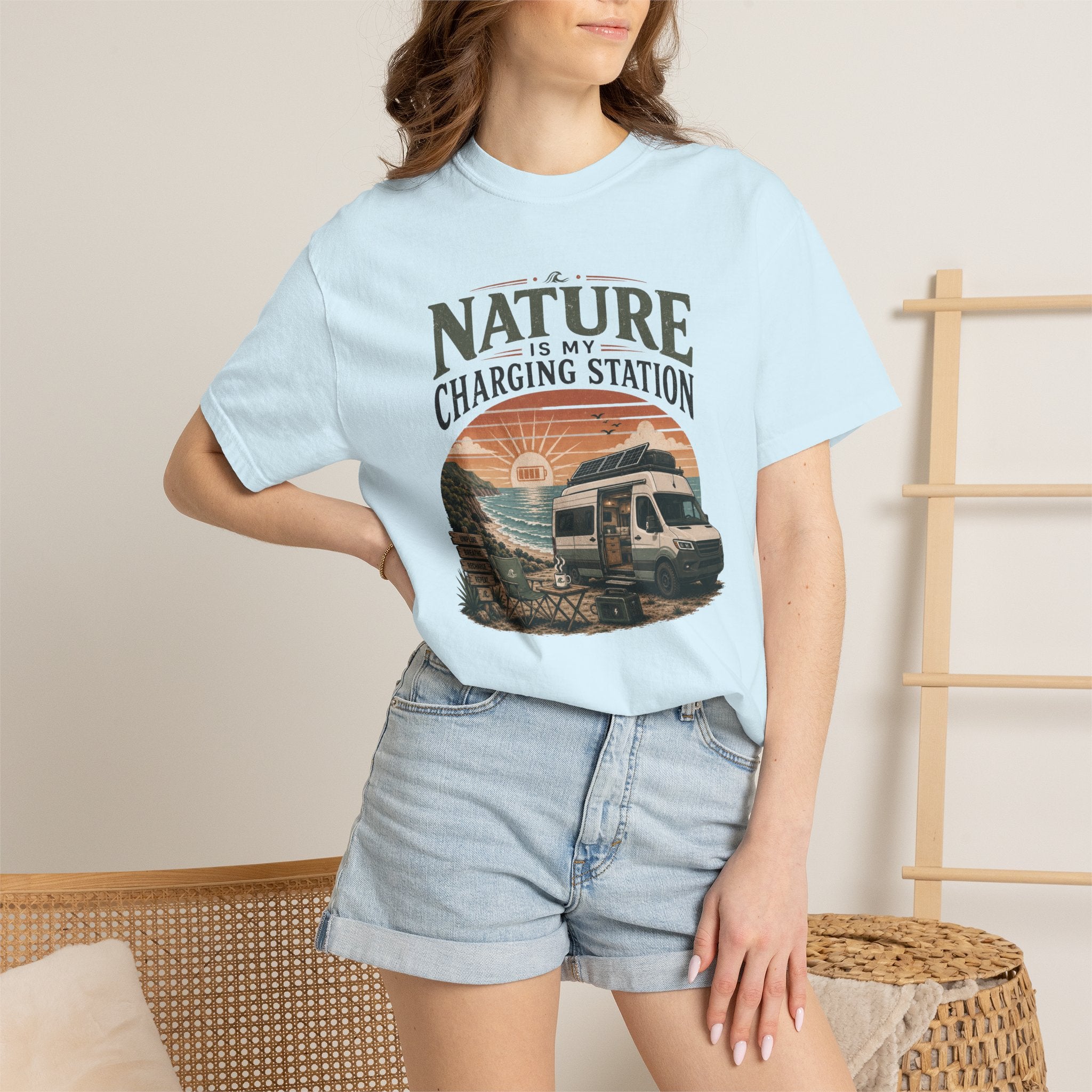 Nature Is My Charging Station - T-Shirt