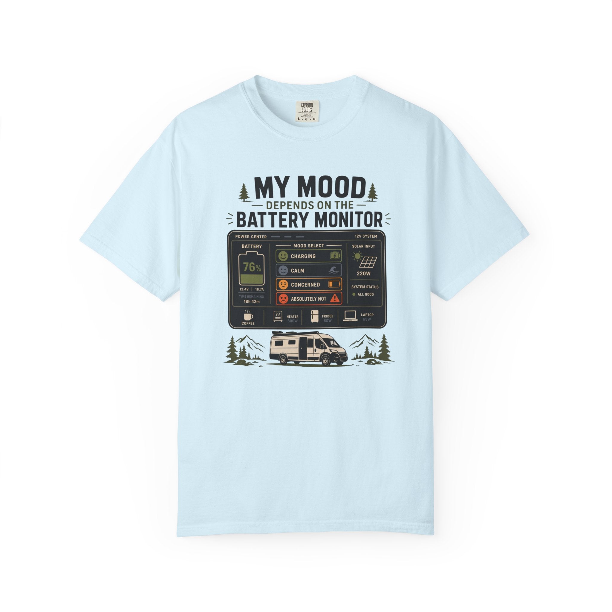 My Mood Depends On The Battery Monitor - T-Shirt