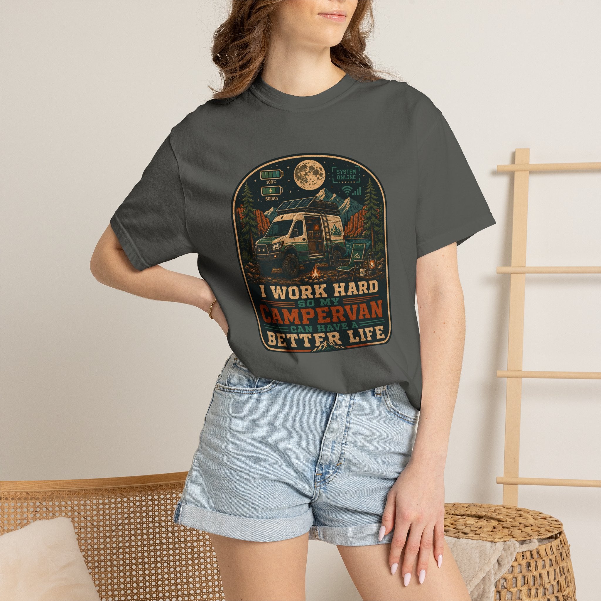 I work hard so my campervan can have a better life - T-Shirt