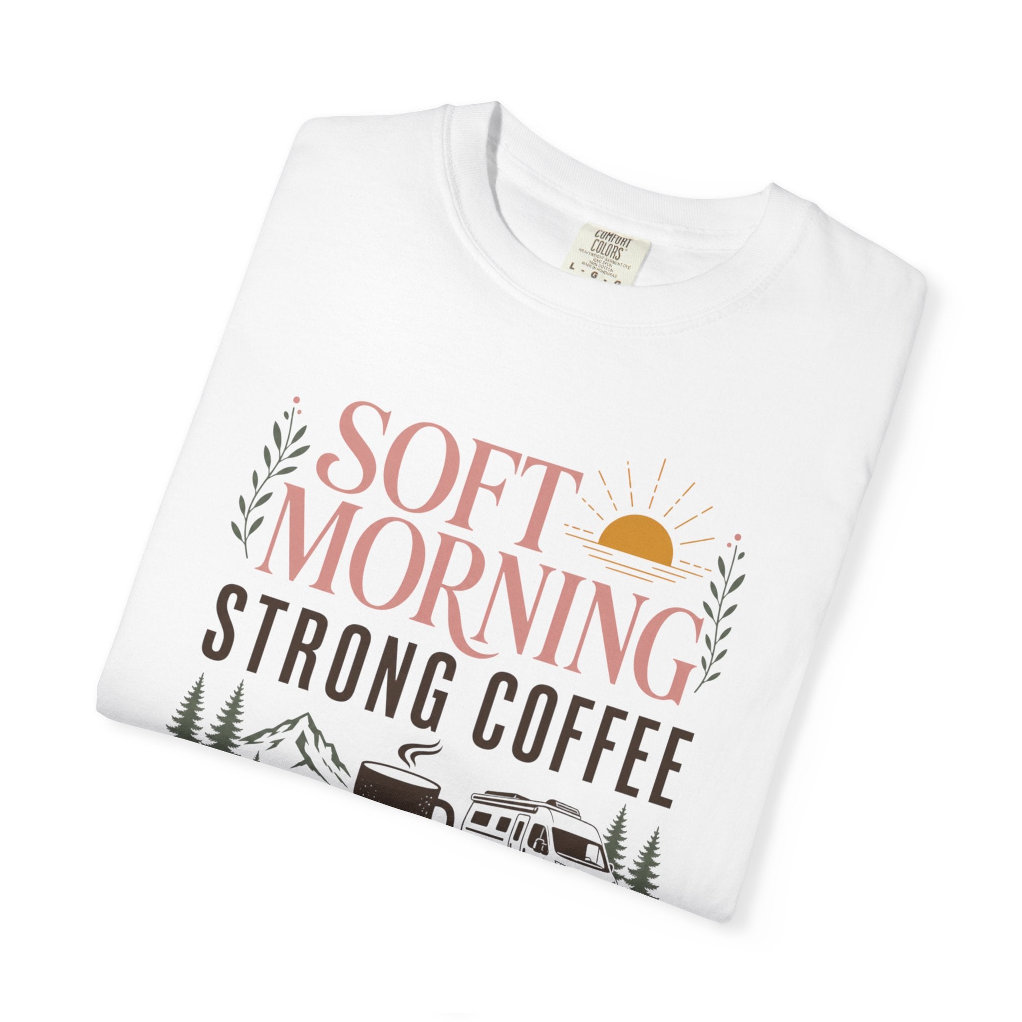 Soft Morning Strong Coffee Solar Ready - T-Shirt