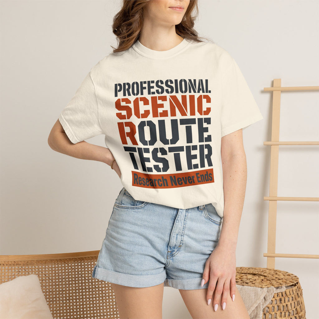 Professional Scenic Route Tester Research Never Ends - T-Shirt