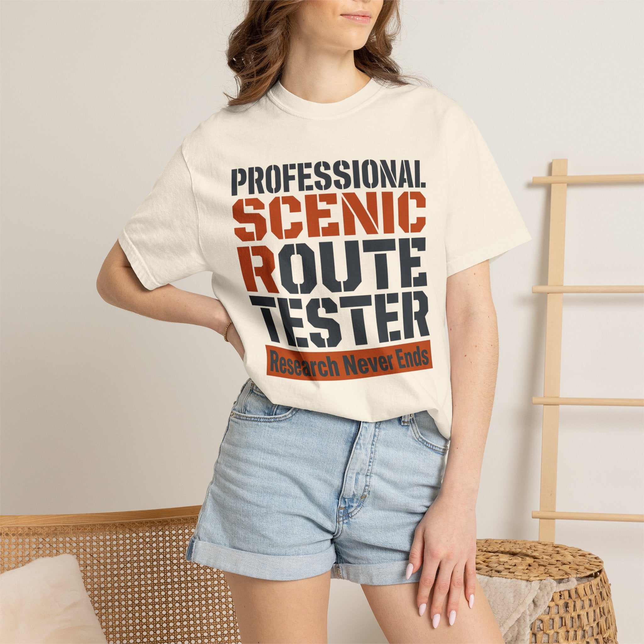 Professional Scenic Route Tester Research Never Ends - T-Shirt