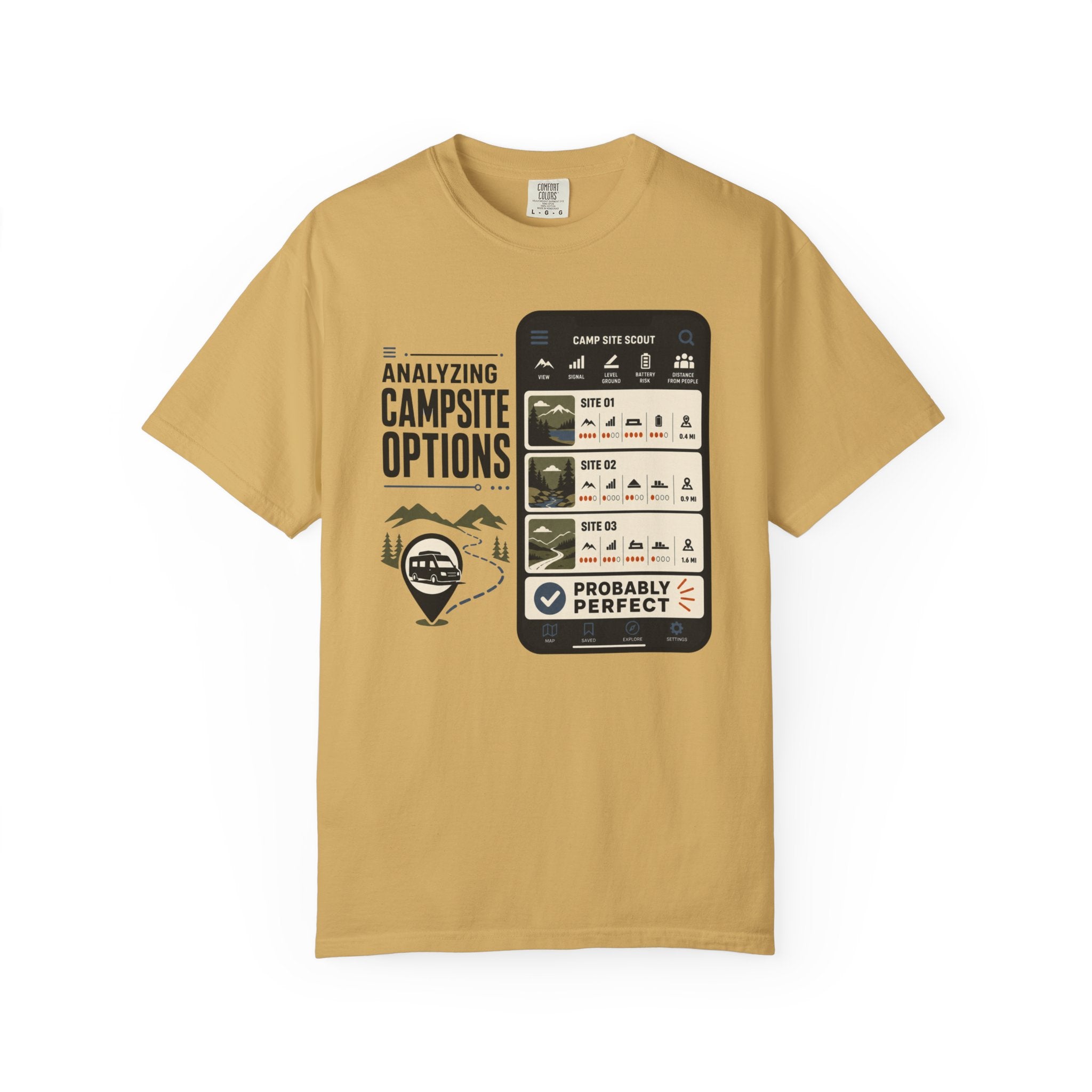 Analyzing Campsite Options - T-Shirt