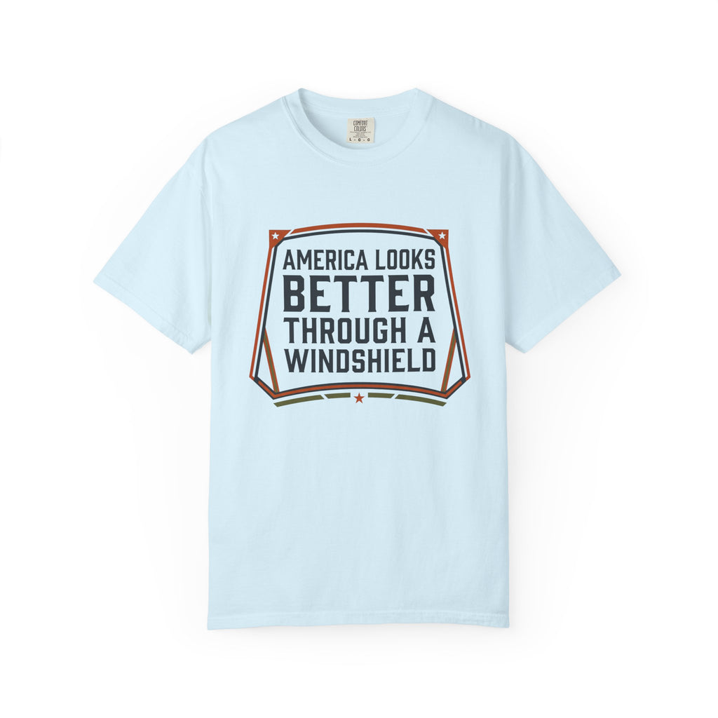 America Looks Better Through A Windshield - T-Shirt