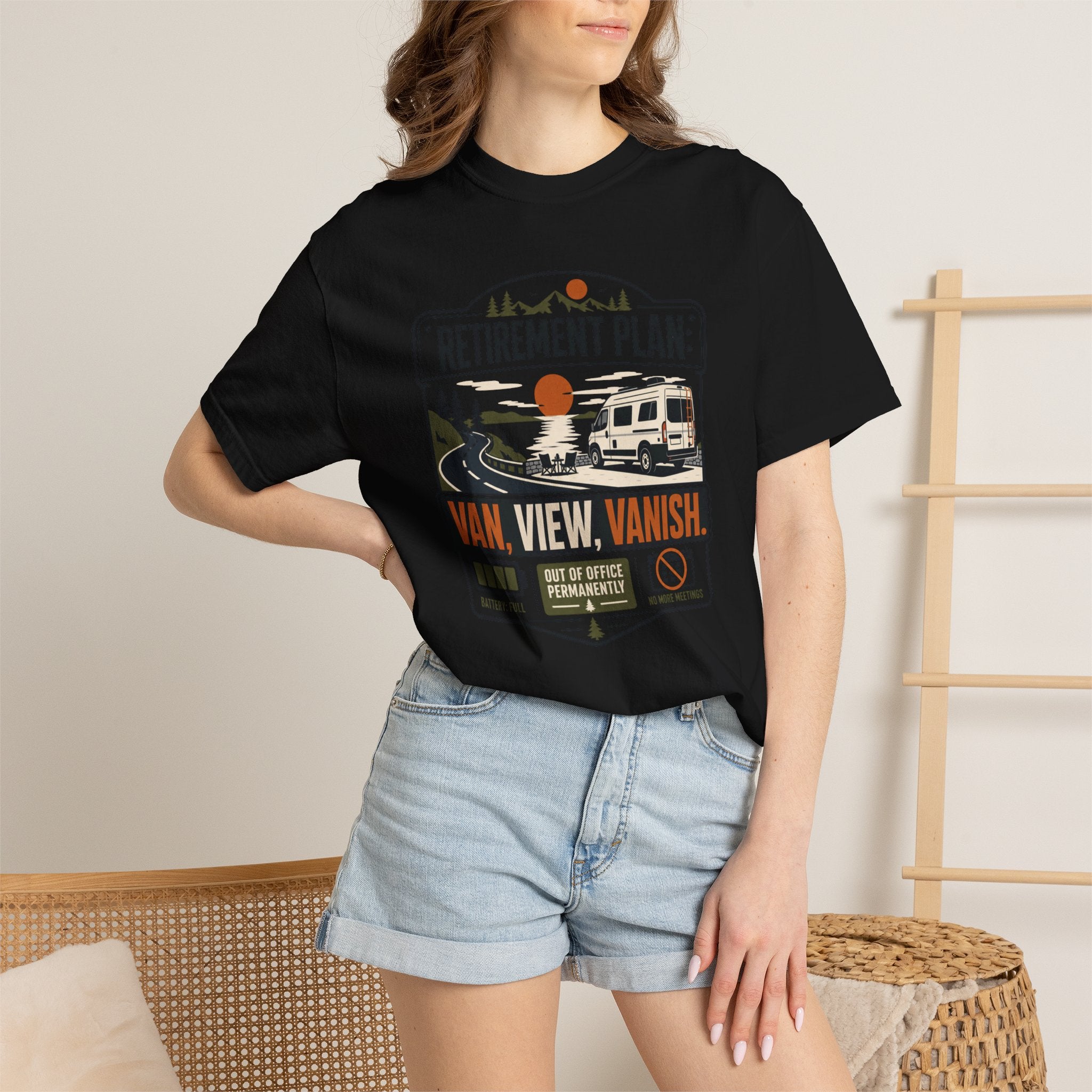 Retirement Plan Van View Vanish - T-Shirt