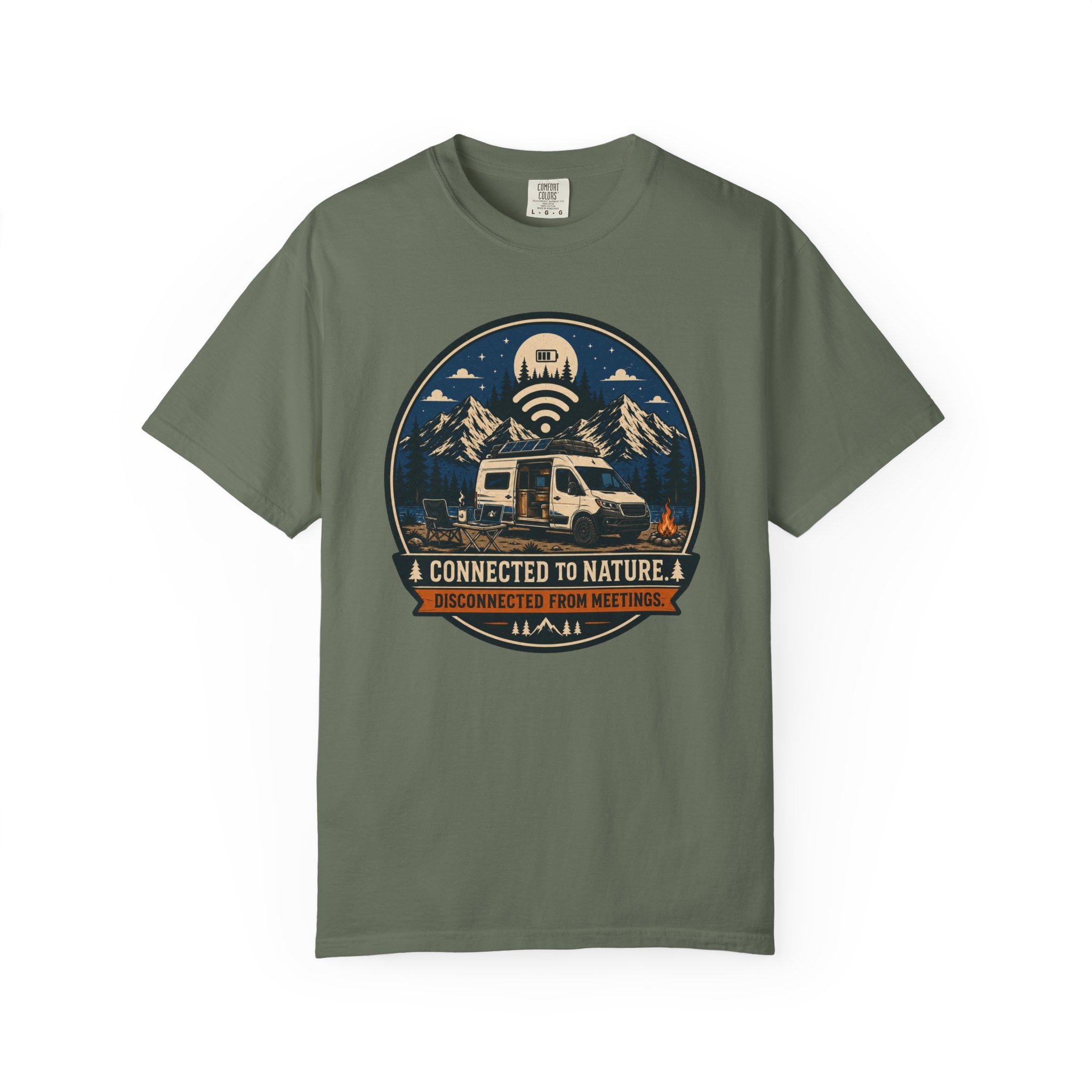Connected To Nature Disconnected From Meetings - T-Shirt