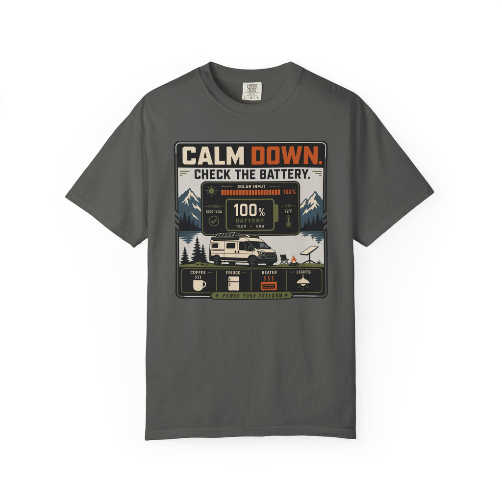 Calm Down Check The Battery - T-Shirt