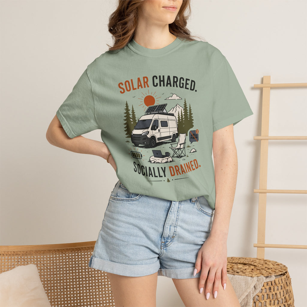 Solar Charged Socially Drained - T-Shirt