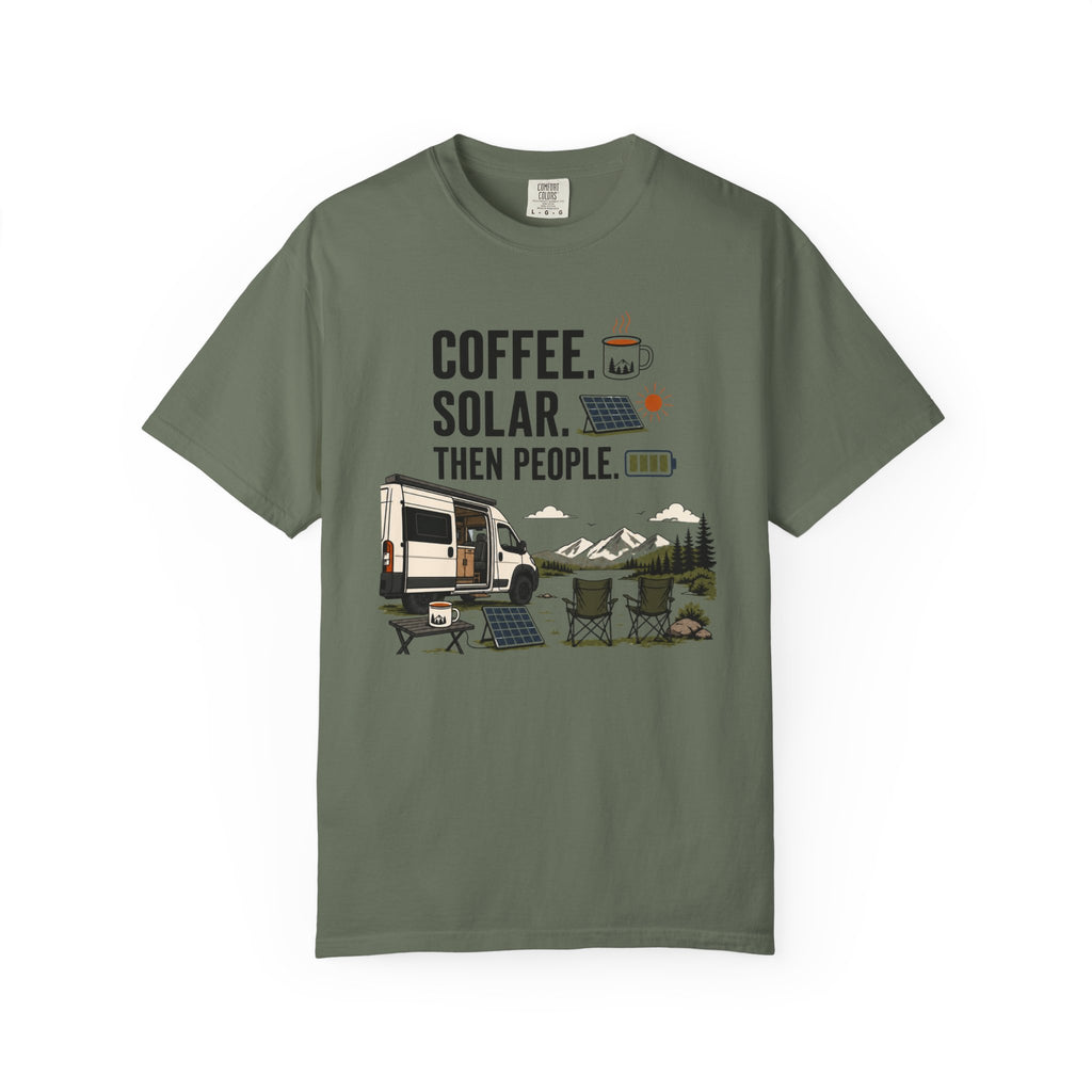 Coffee Solar Then People - T-Shirt
