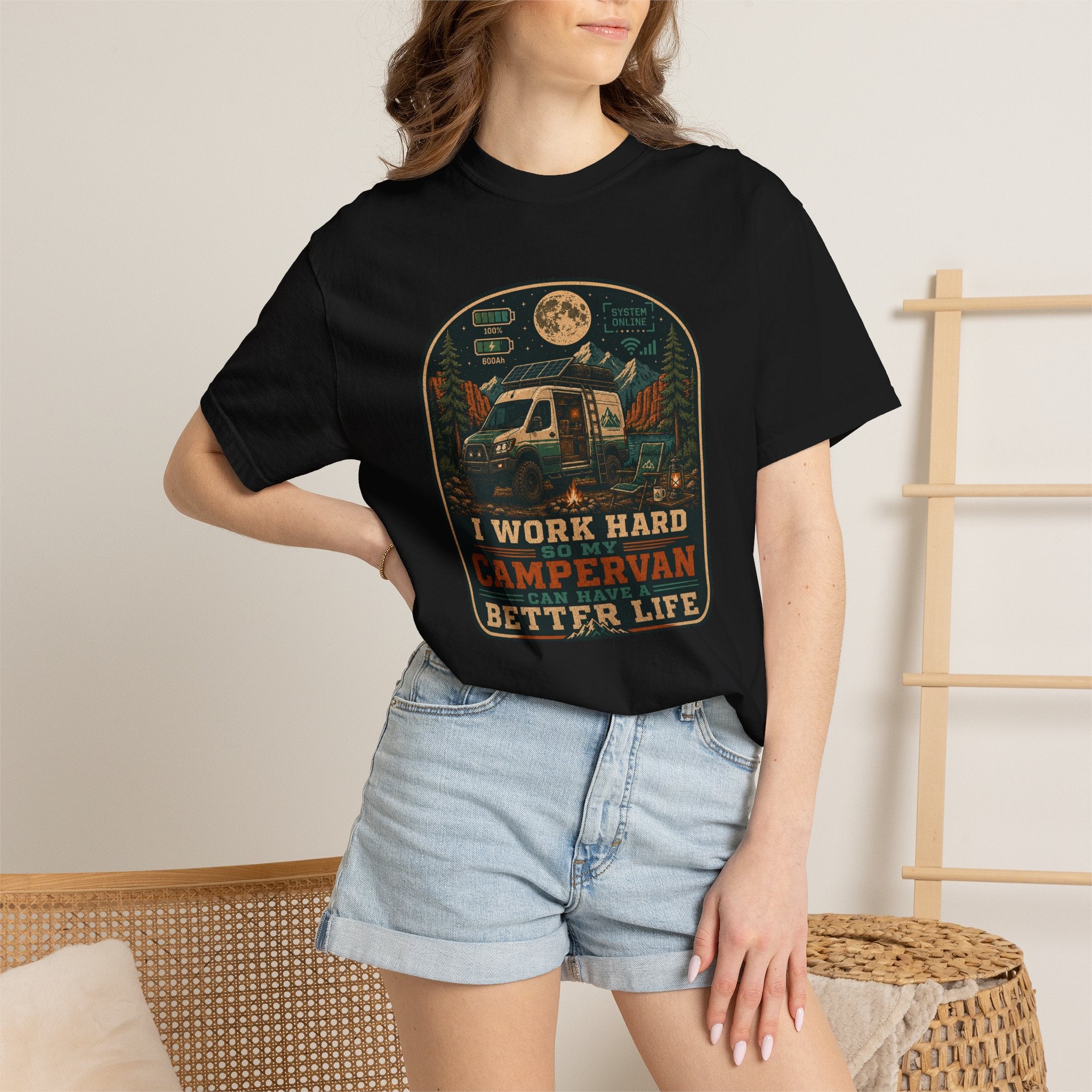 I work hard so my campervan can have a better life - T-Shirt