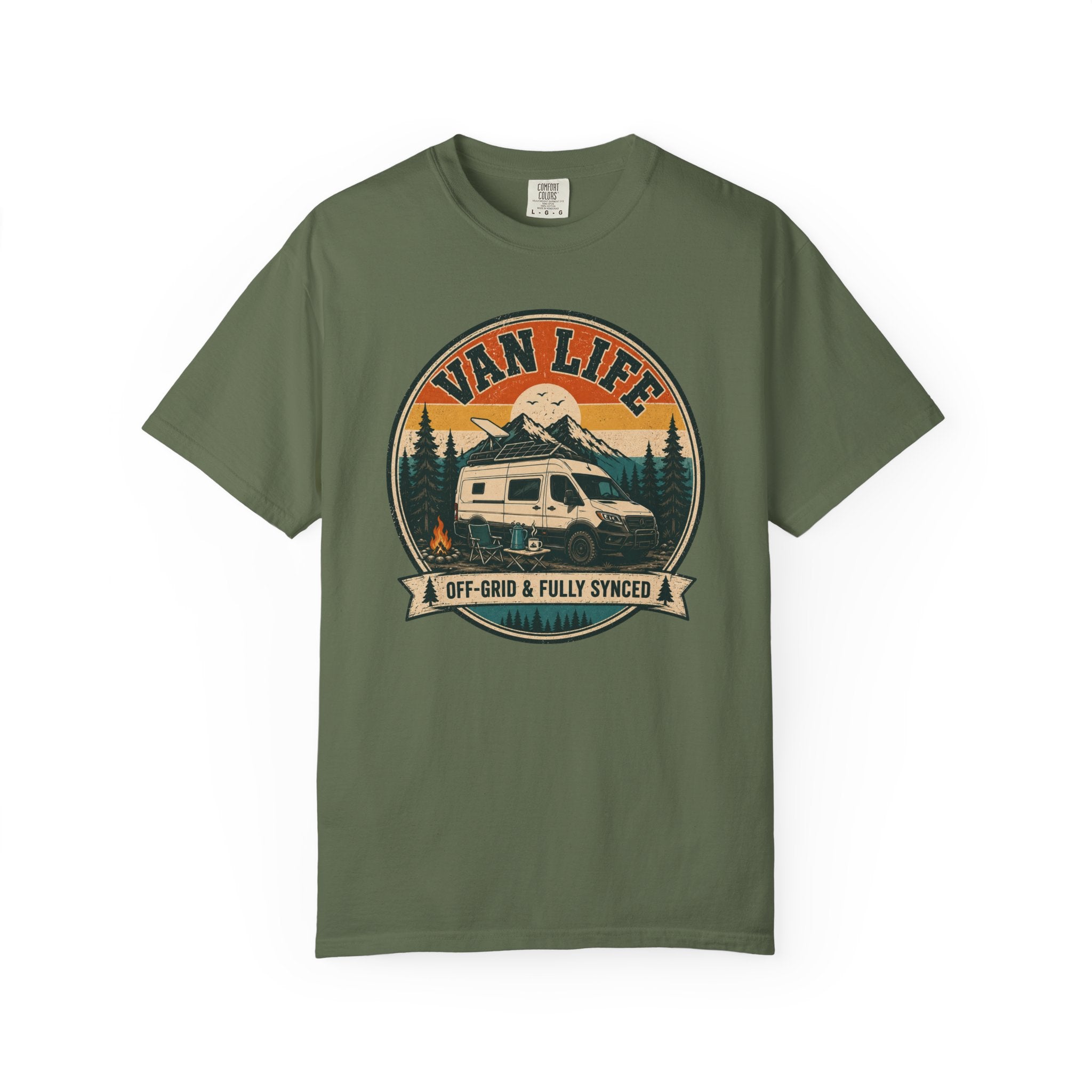 Van Life Offgrid And Fully Synced - T-Shirt
