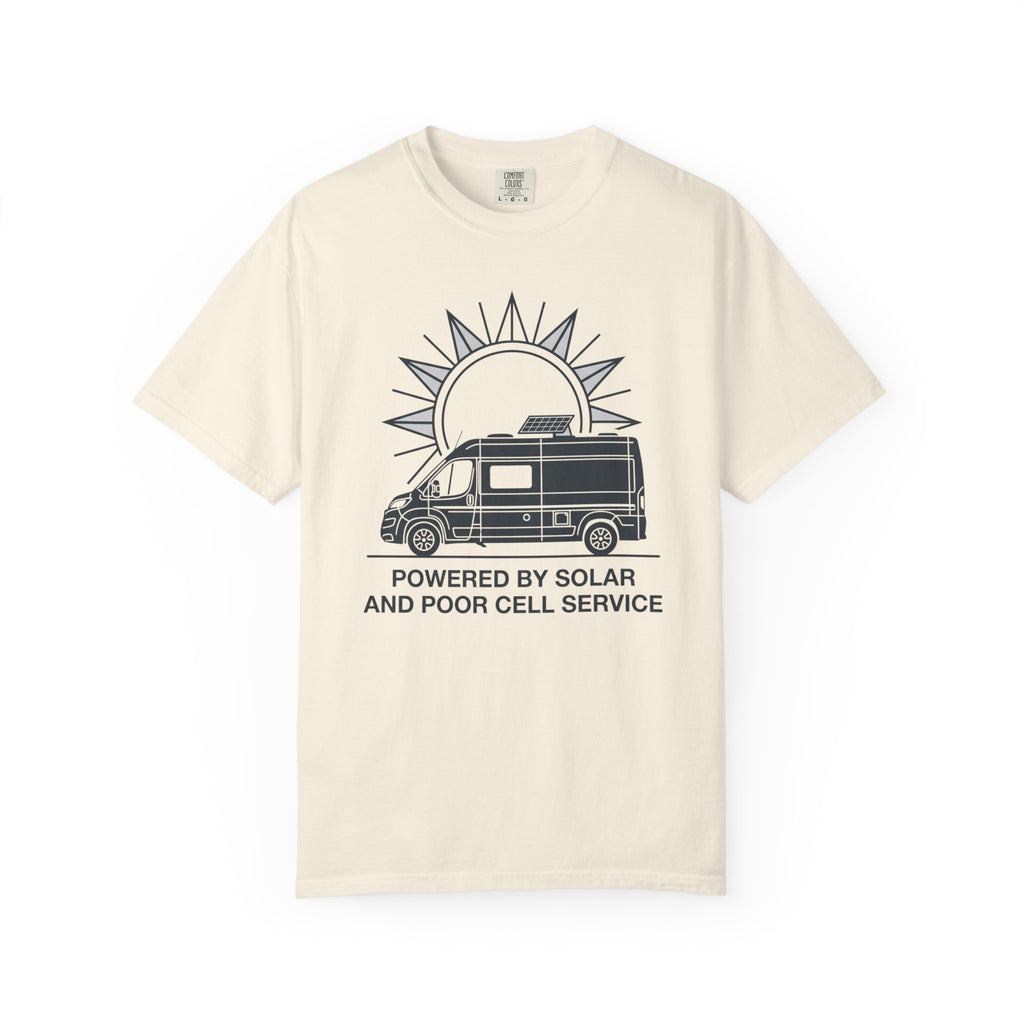 Powered By Solar And Poor Cell Service - T-Shirt