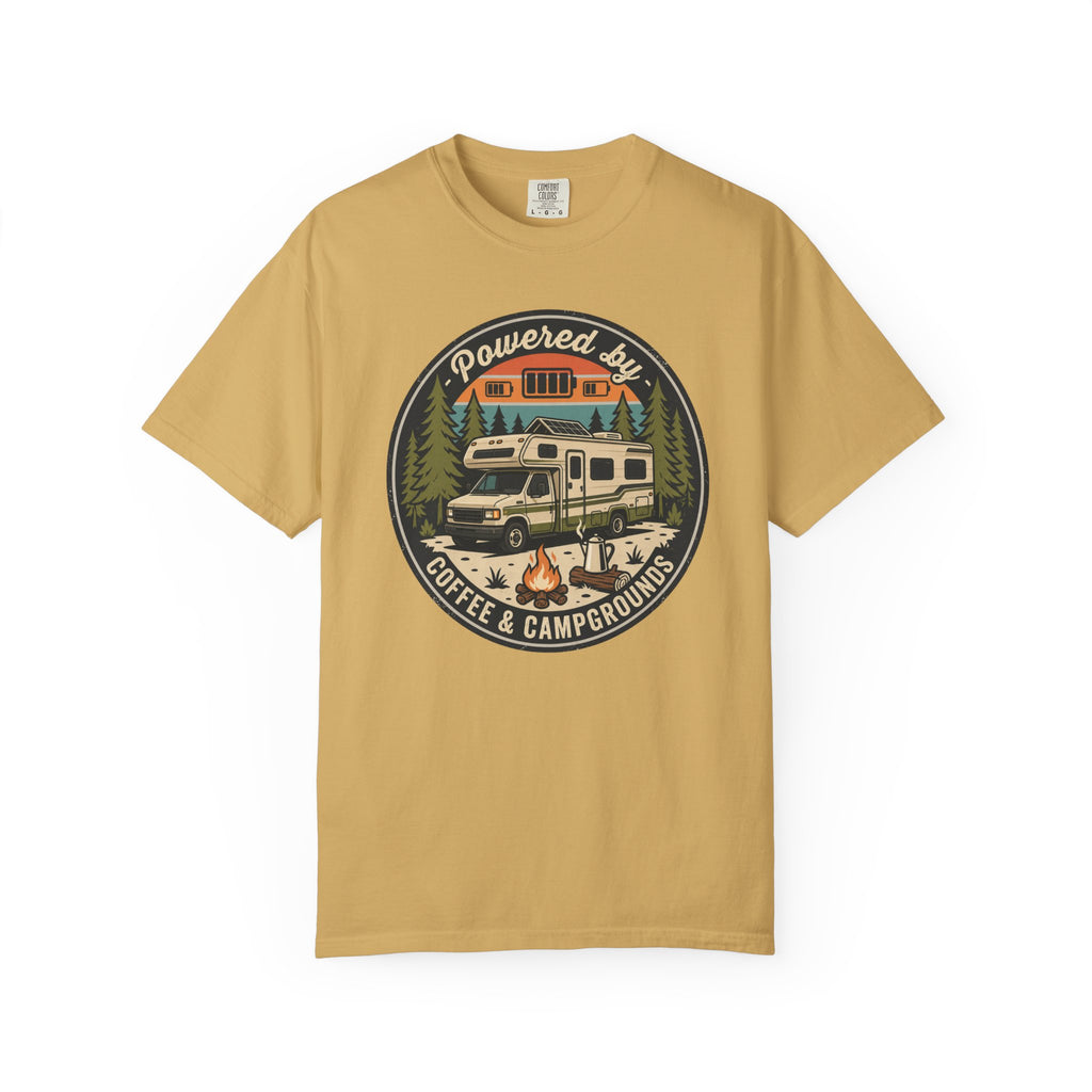 Powered By Coffee and Campgrounds - T-Shirt