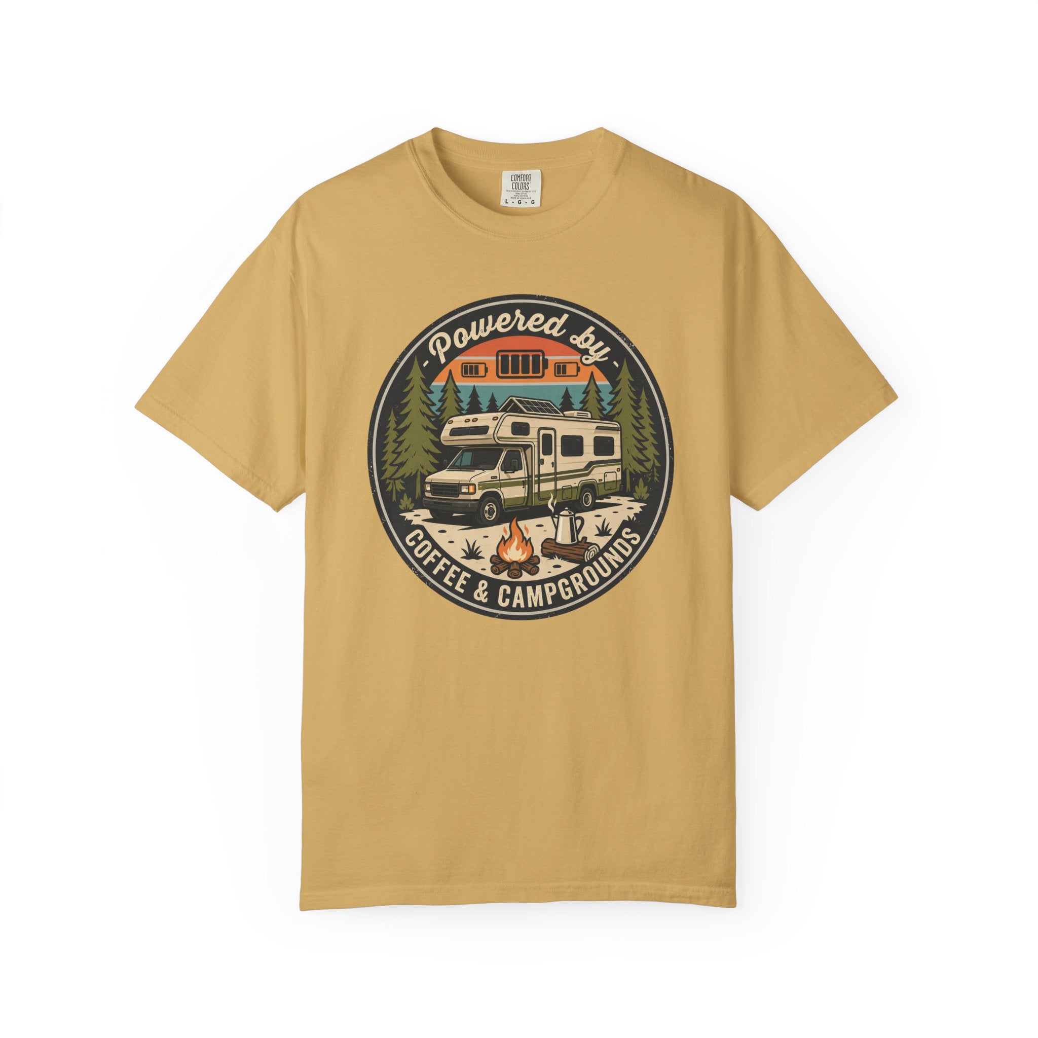 Powered By Coffee and Campgrounds - T-Shirt