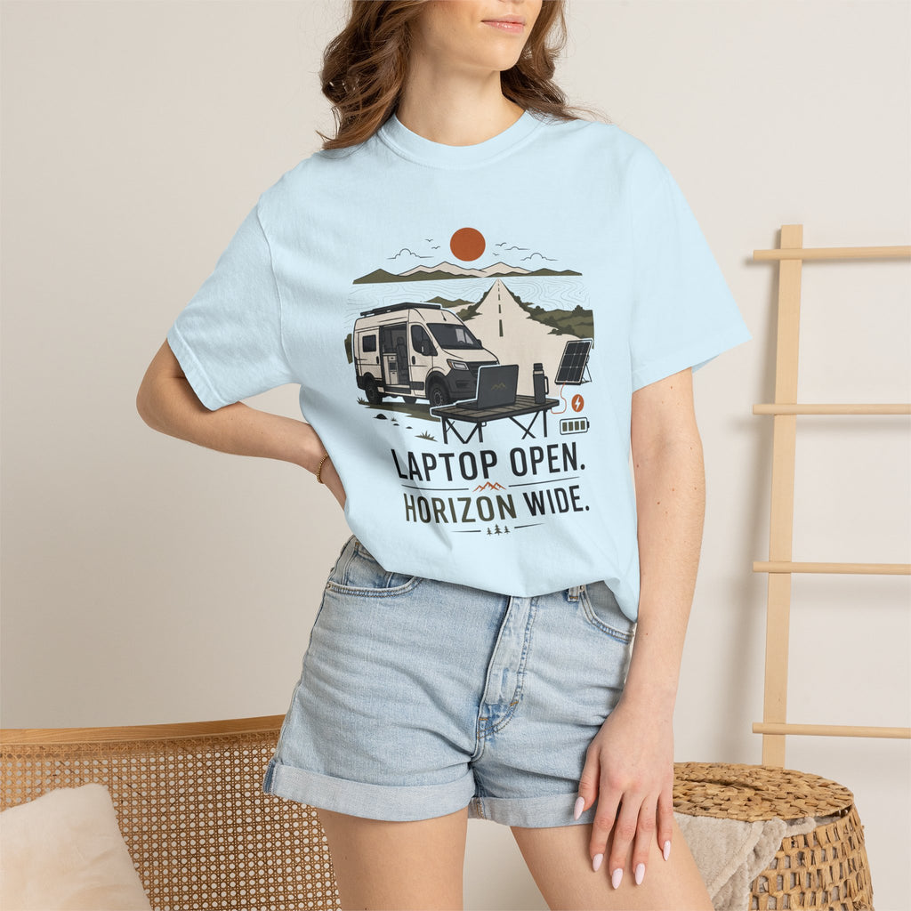 Laptop Open Horizon Wide - T-Shirt