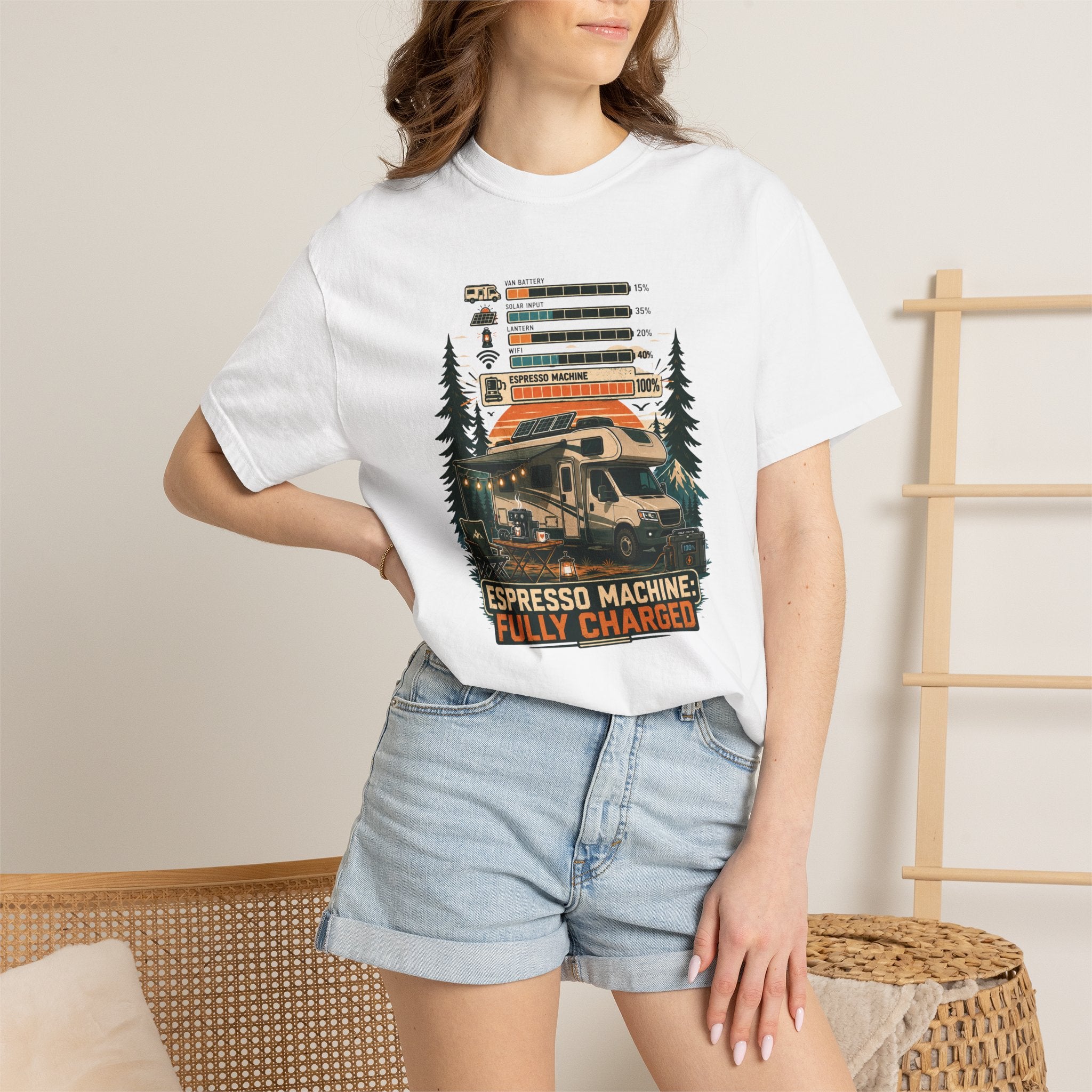 Espresso Machine Fully Charged - T-Shirt