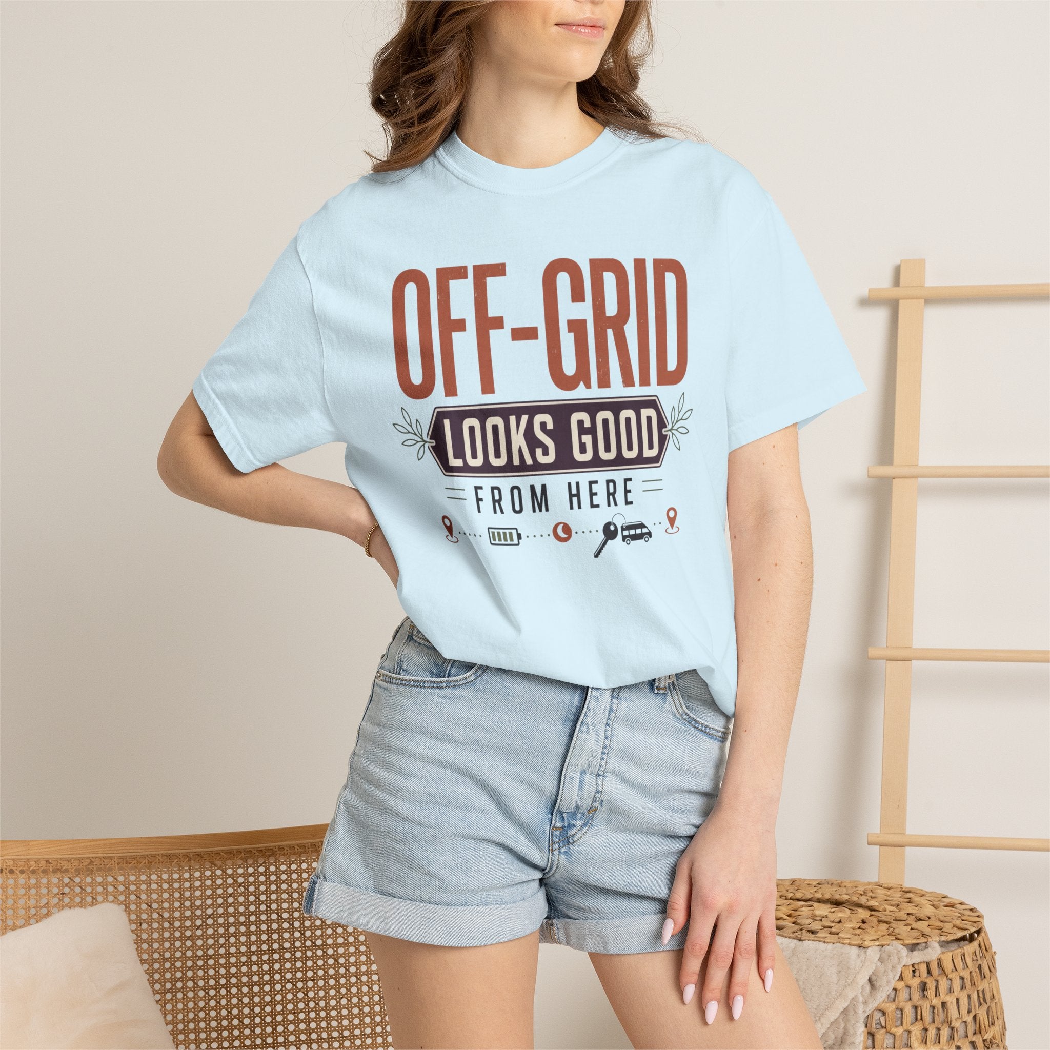 Off Grid Looks Good From Here - T-Shirt