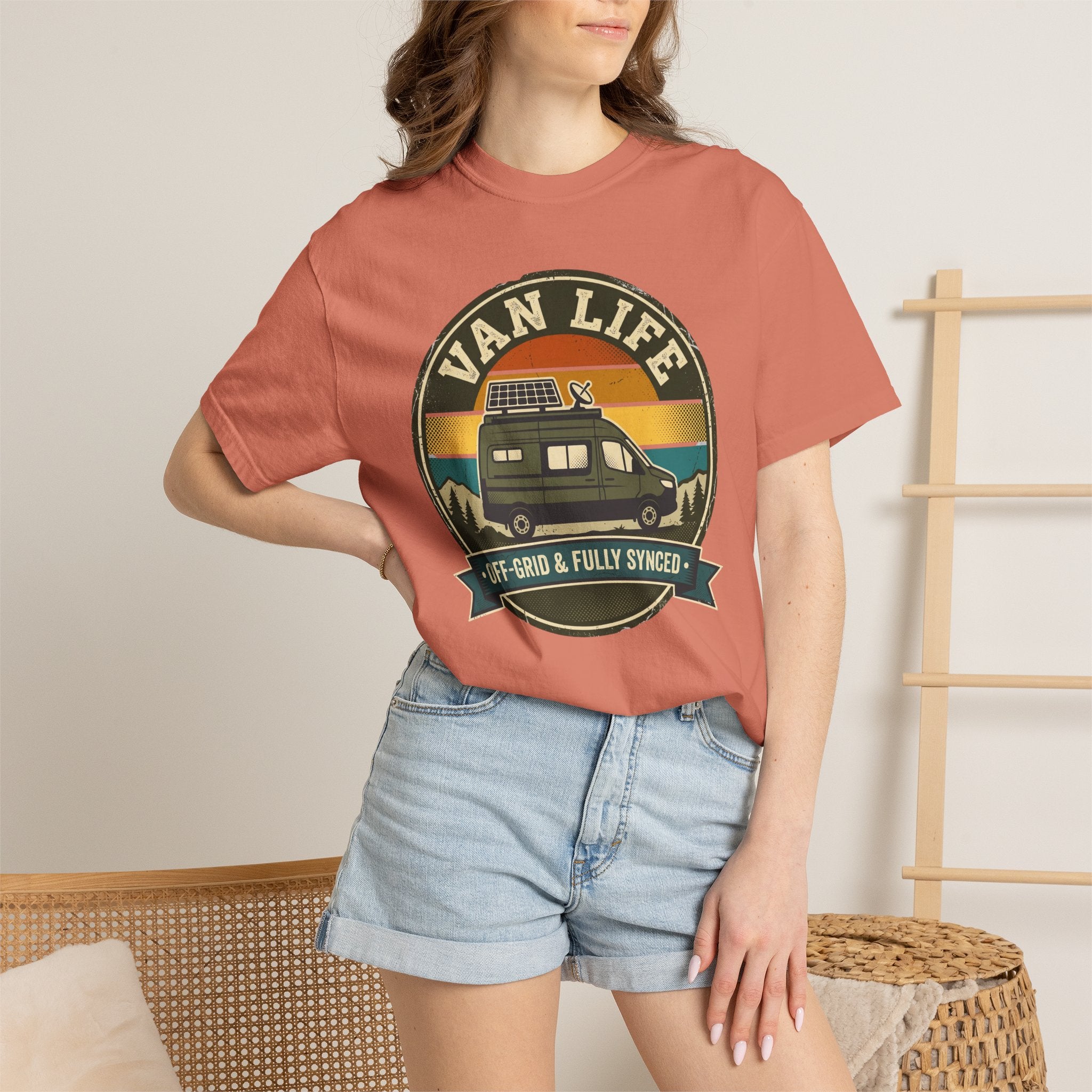 Van Life Offgrid And Fully Synced - T-Shirt