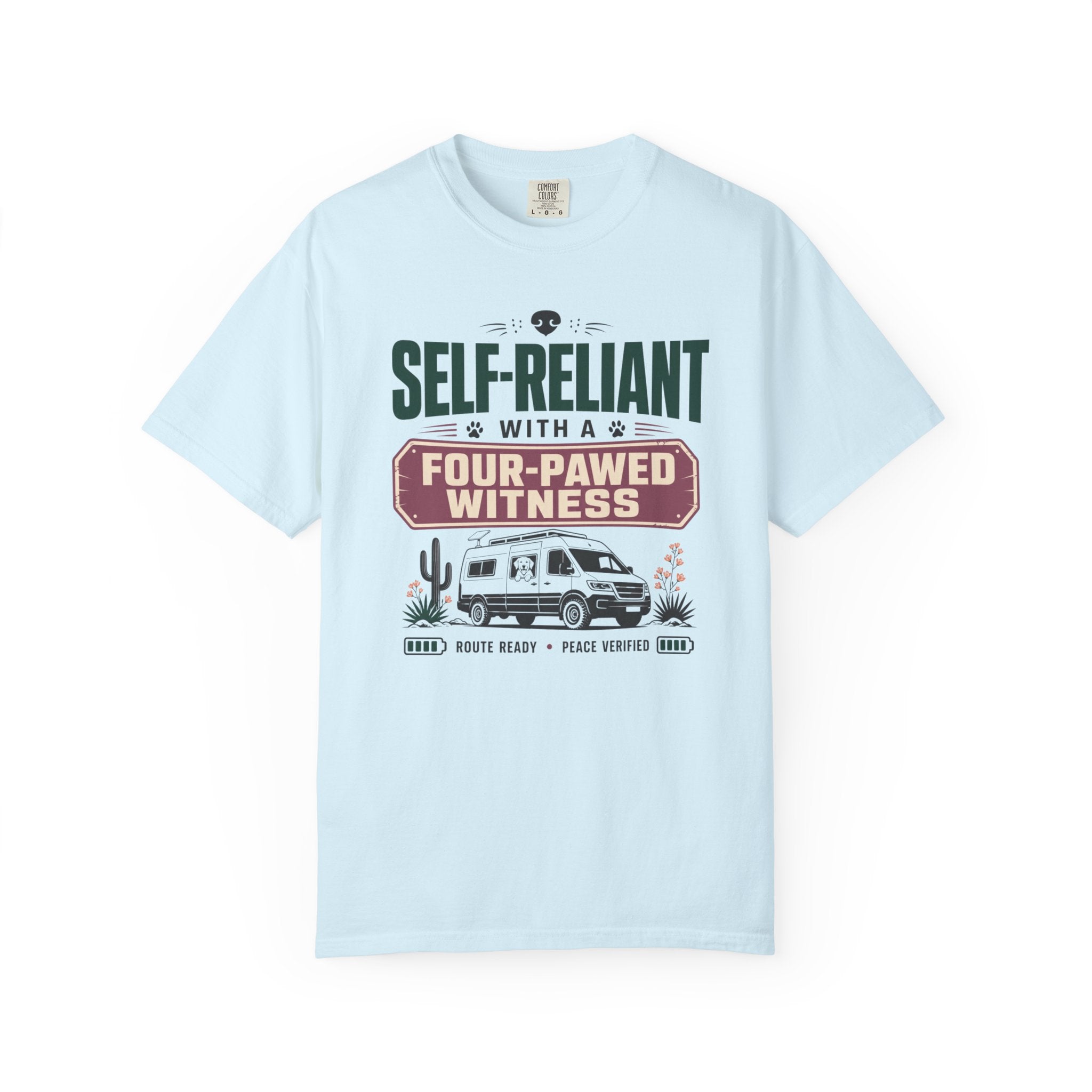 Self Reliant With A Four Pawed Witness - T-Shirt